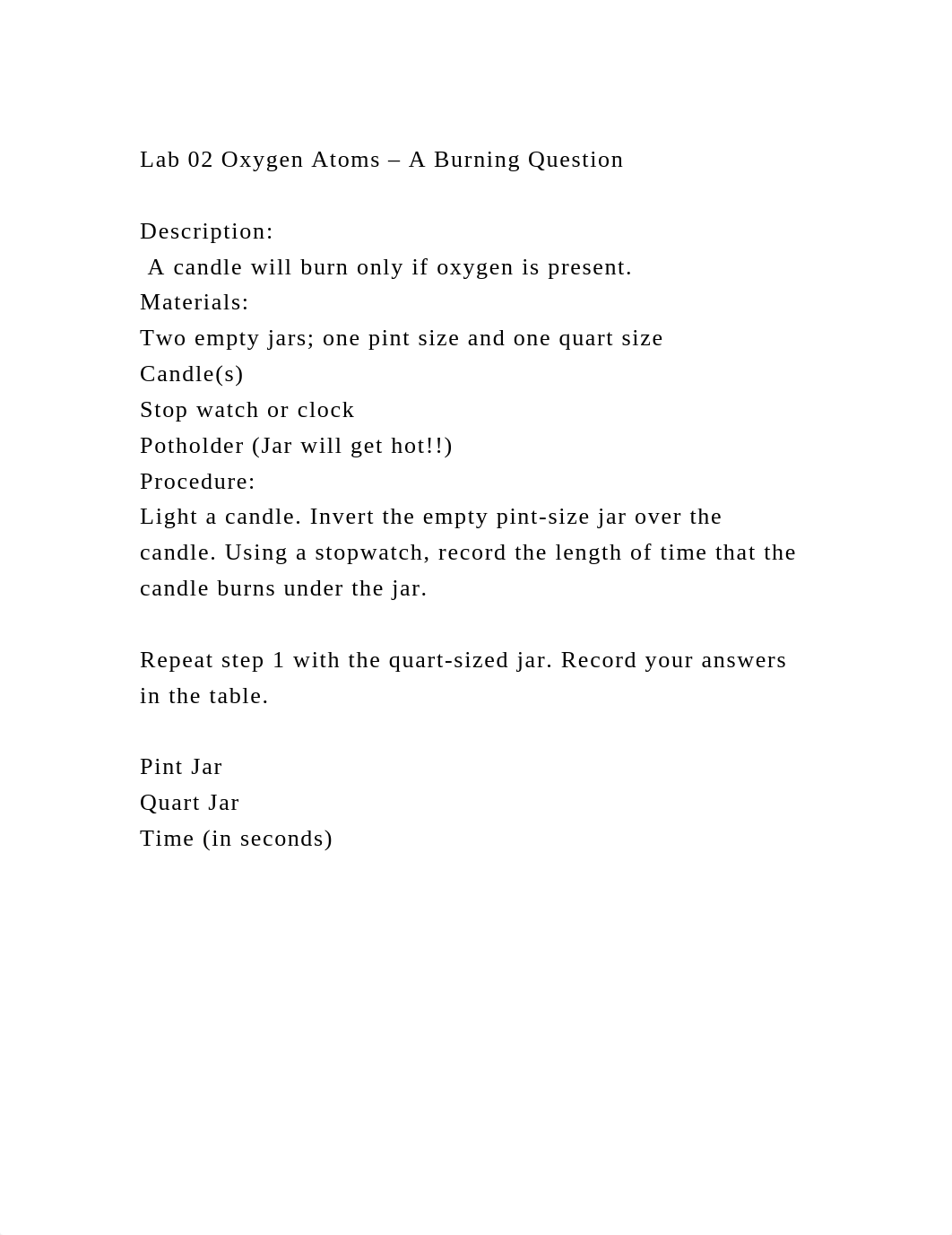 Lab 02 Oxygen Atoms - A Burning QuestionDescription A candle .docx_da7rams2hiq_page2