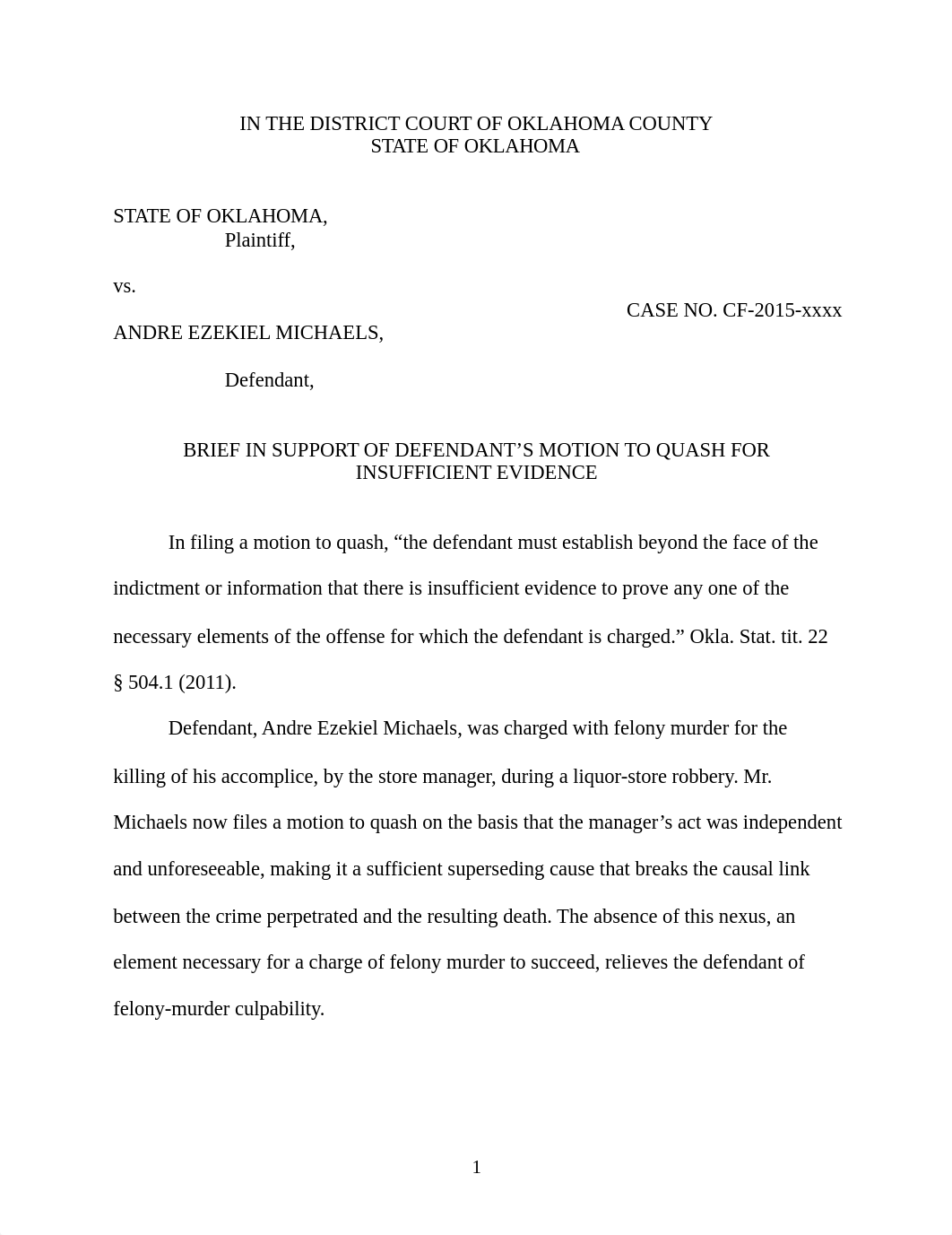 LRW - Felony Murder Motion to Quash - #5752_da7ru8k598l_page1