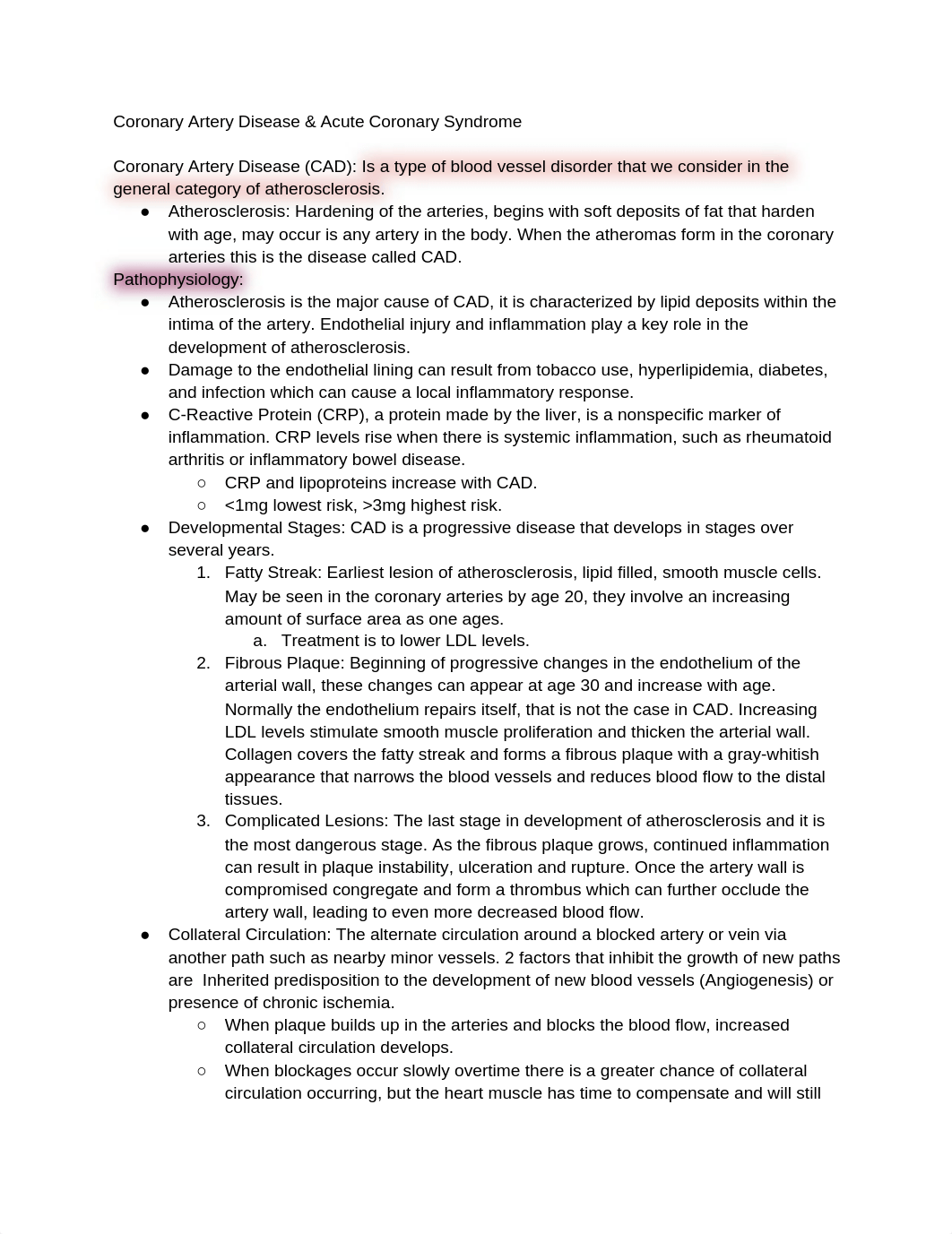 Coronary Artery Disease Notes.docx_da7xe3gimex_page1