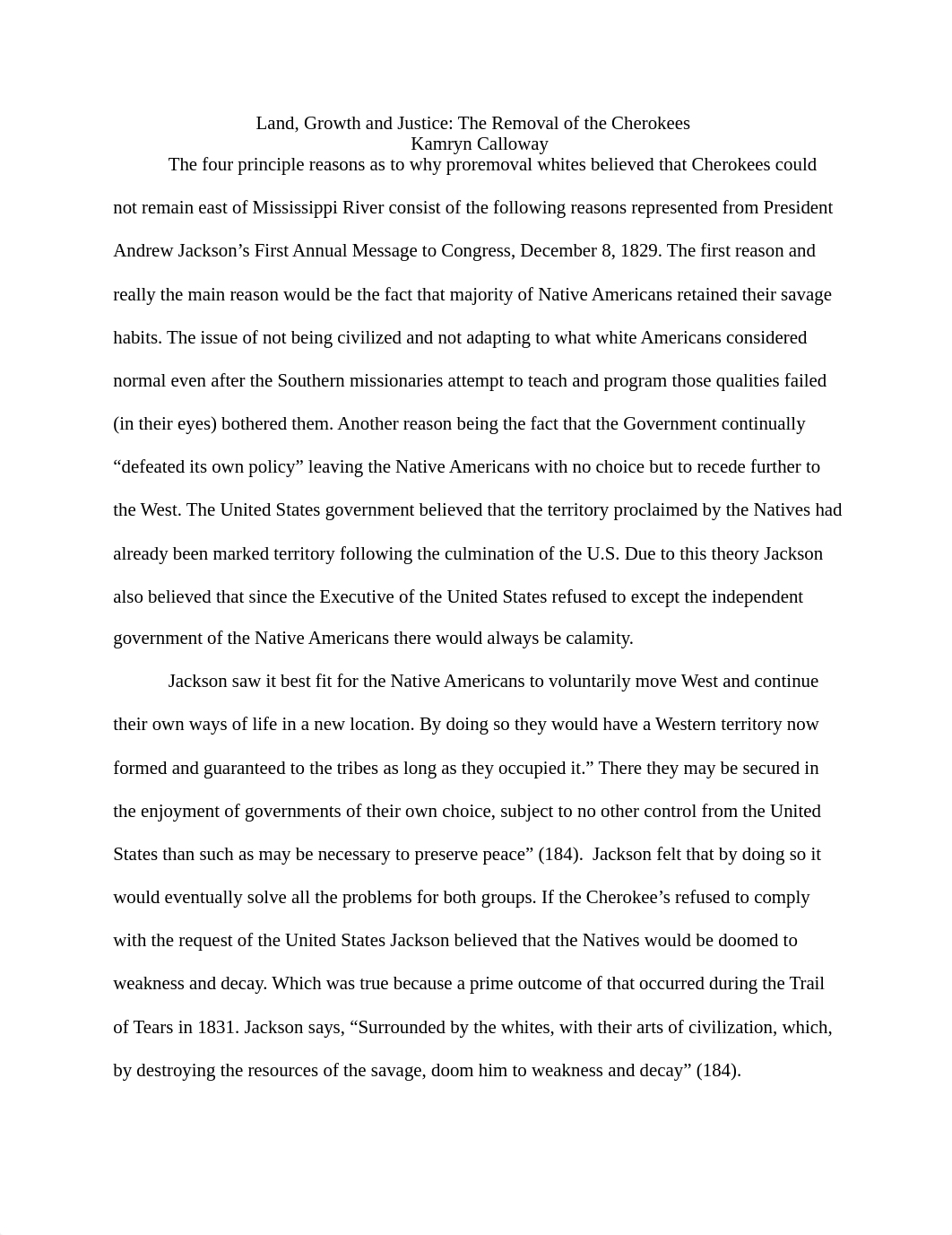 Land, Growth and Justice- The Removal of the Cherokees  .docx_da897da5iw5_page1