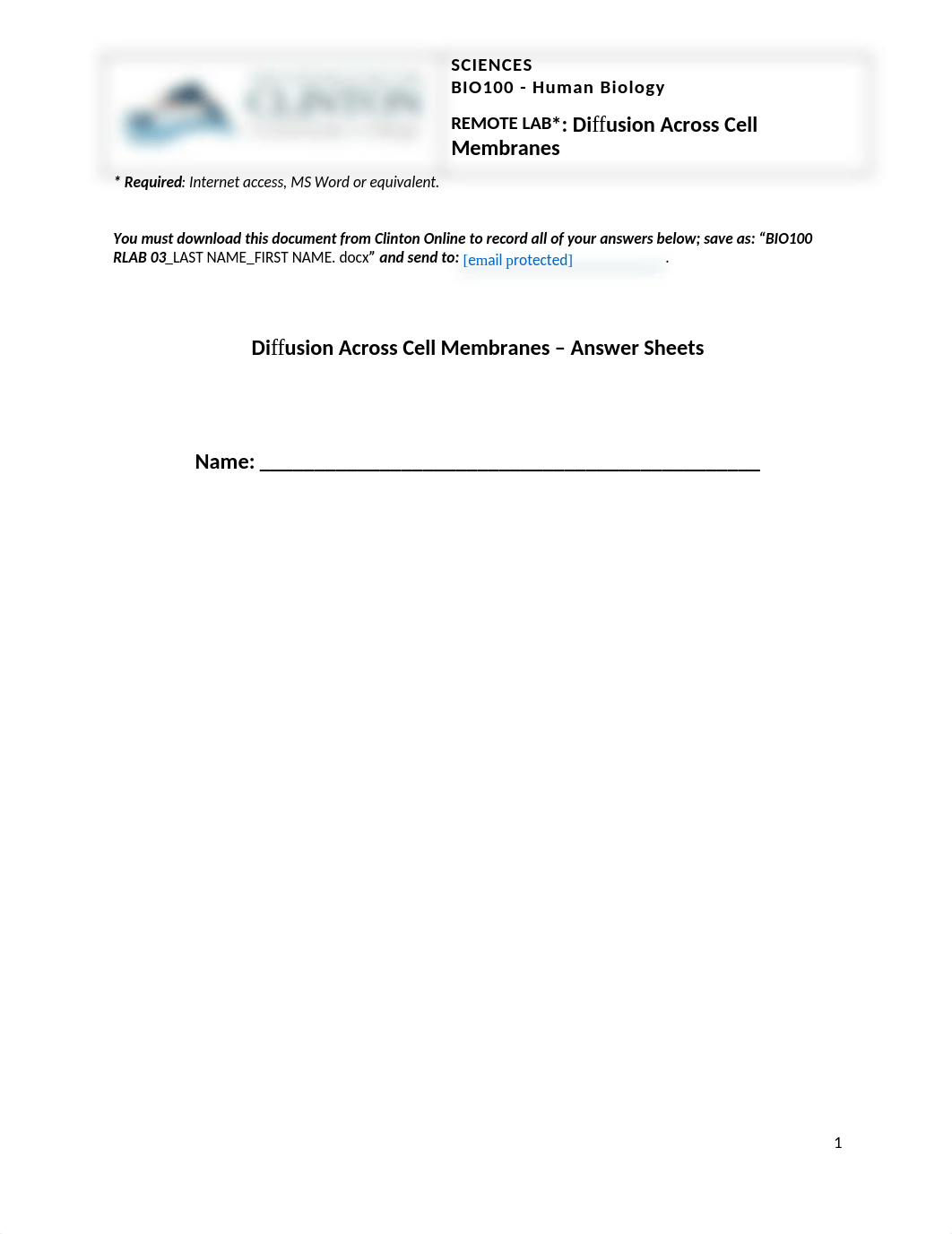 BIO100 RLAB 03b Diffusion Across Cell Membranes - ANSWER SHEETS.docx_da8v1kz0f97_page1