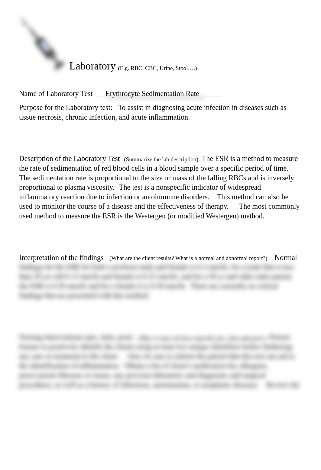 Erythrocyte Sedimentation Rate (ESR) (Lab)_da99nkdmte8_page1