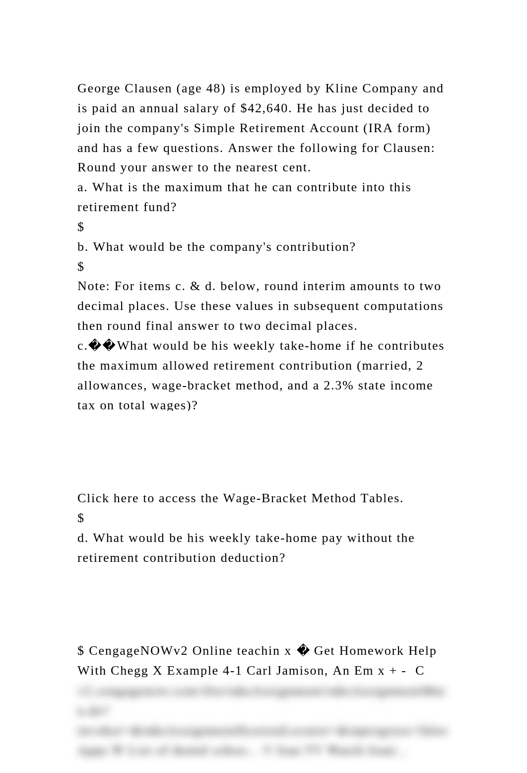 George Clausen (age 48) is employed by Kline Company and is paid an .docx_da9cdi0kqz3_page2