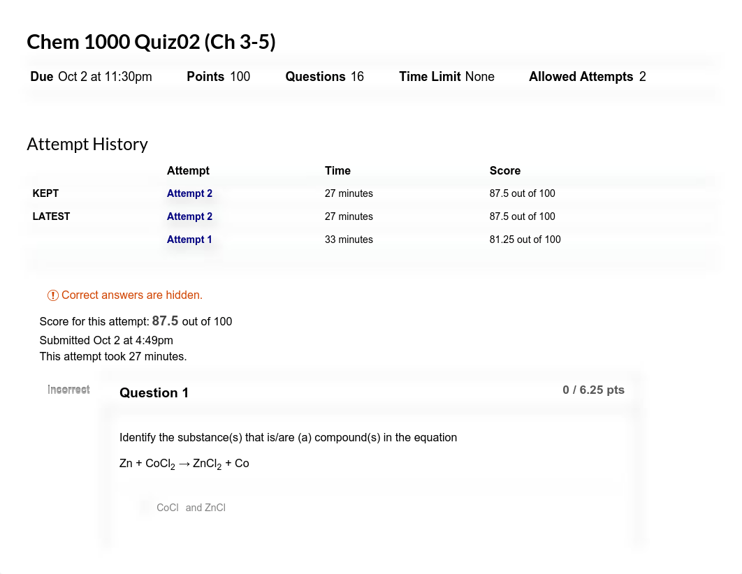 Chem 1000 Quiz02 (Ch 3-5)_ CHEM 1000 501 Introductory Chemistry 19_FA.pdf_da9o1lcz8mt_page1