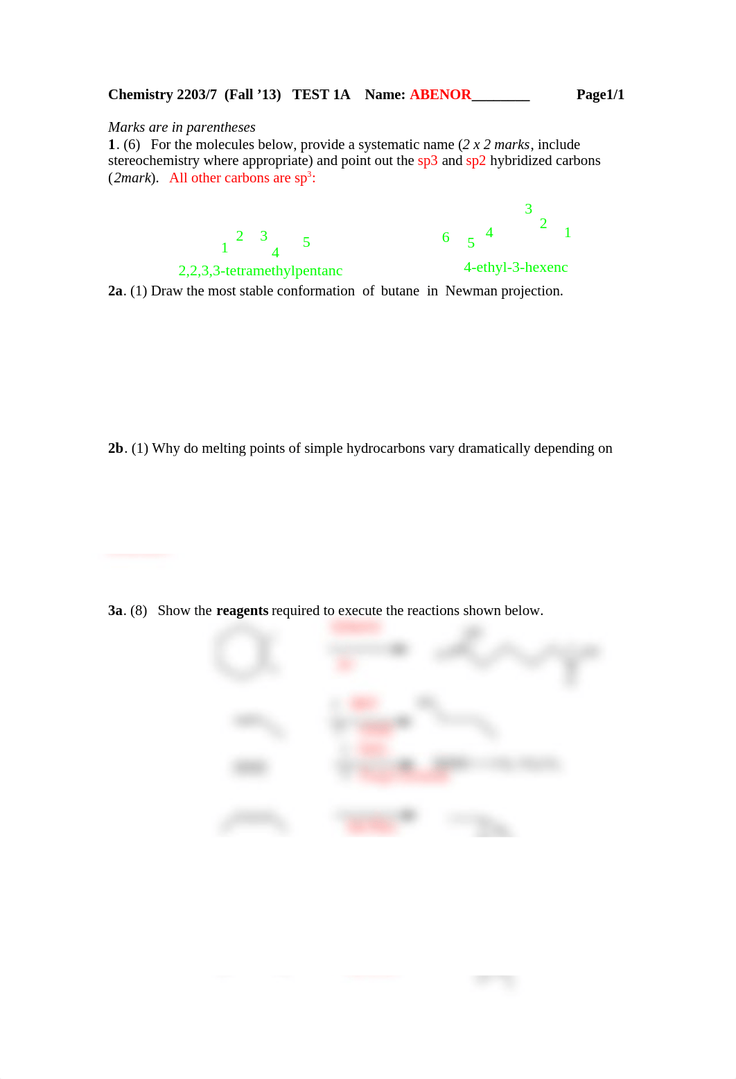 2013 Chem 2203 test1Answers_da9q3y0z9q6_page1