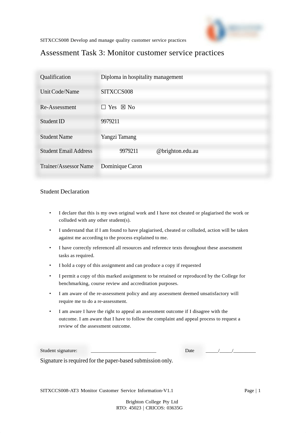 SITXCCS008 [YangziTamang_9979211] AT3 Monitor customer services information S1.pdf_da9ufxy42cr_page1