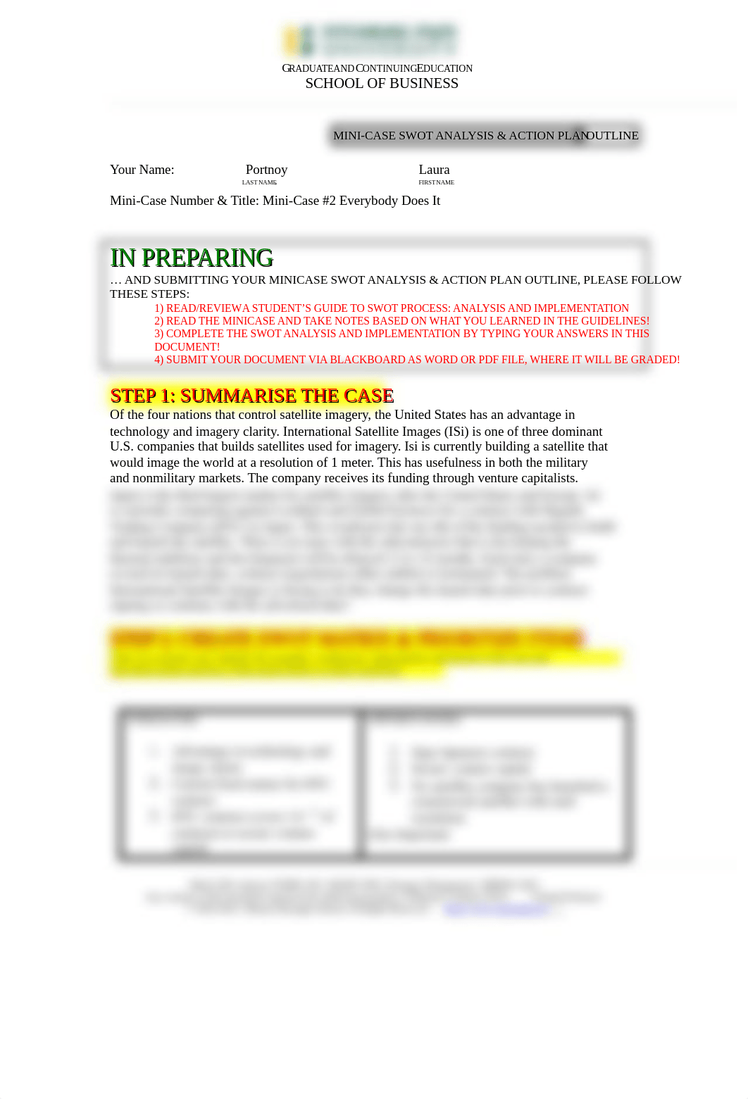 MiniCase 2 SWOT and Action Plan.doc_da9yjojae9x_page1