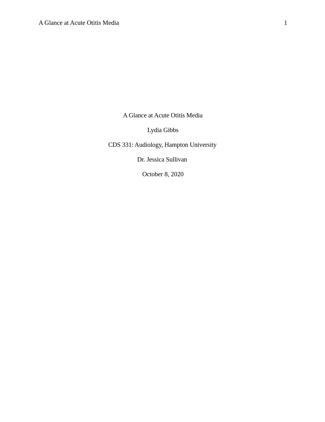 A Glance at Acute Otitis Media-Audiology Paper Reviewing draft.docx_da9zof0wcfw_page1