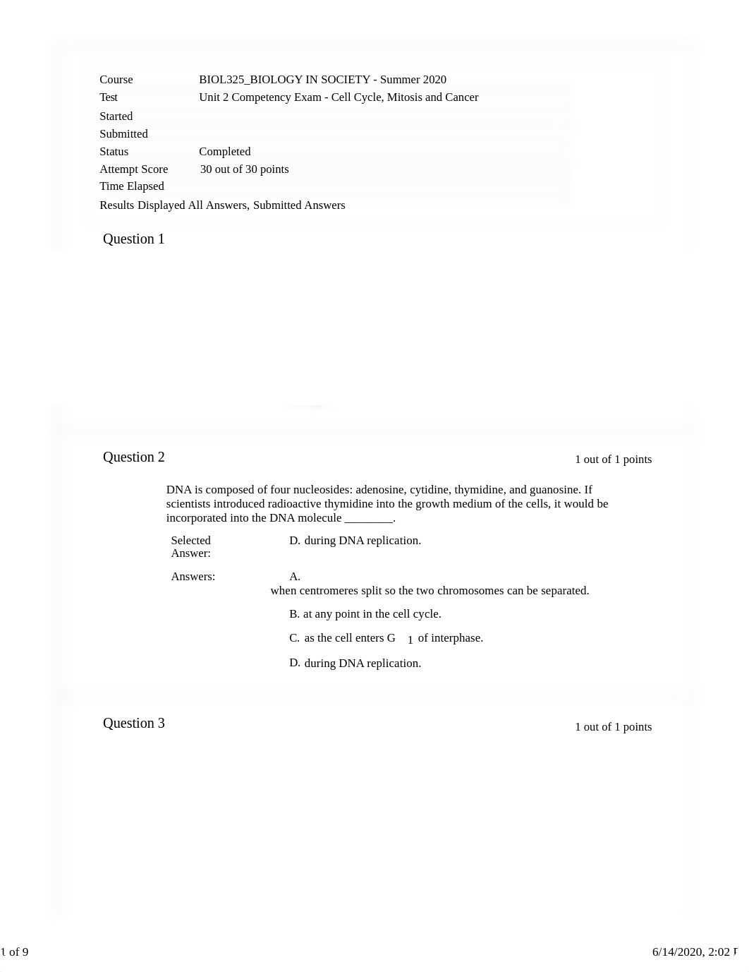 Unit 2 Competency Exam - Cell Cycle, Mitosis and Cancer.pdf_daag72c4u79_page1