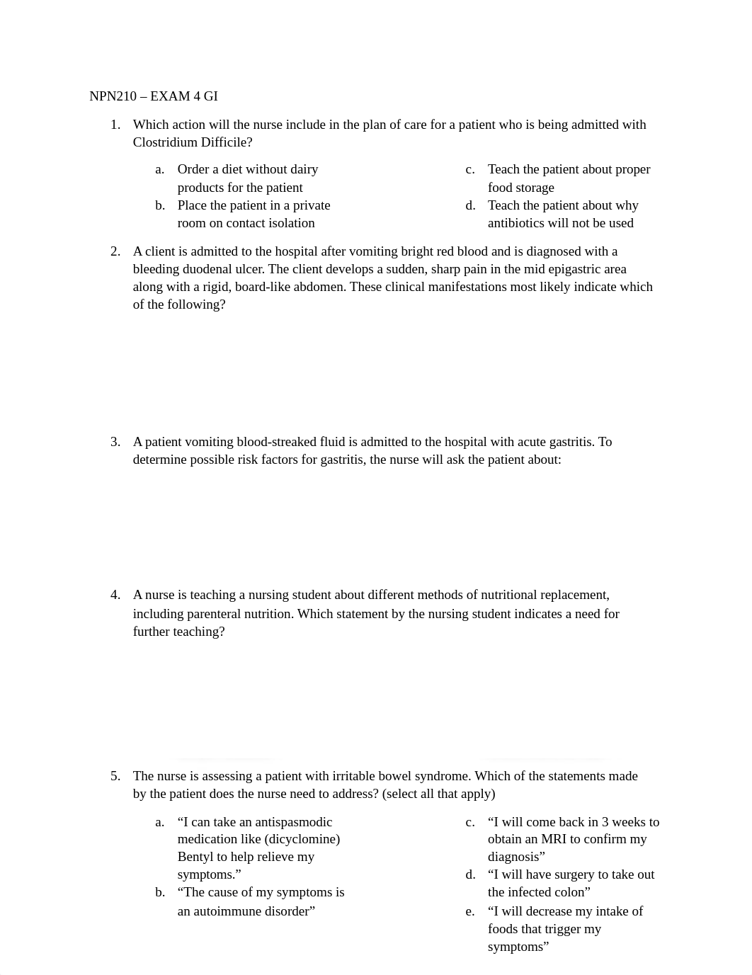 NPN210 - EXAM 4 GI STUDY  GUIDE.docx_daal8sp7ohx_page1