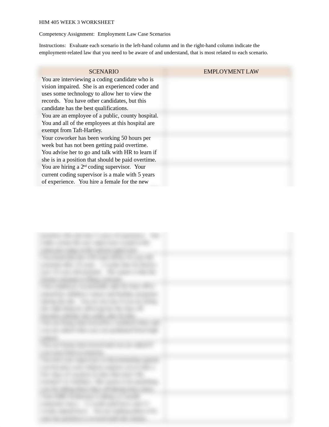 HIM 405 Week 3 Assignment Employment Laws Worksheet(1) (1).docx_daar9g55wmp_page1