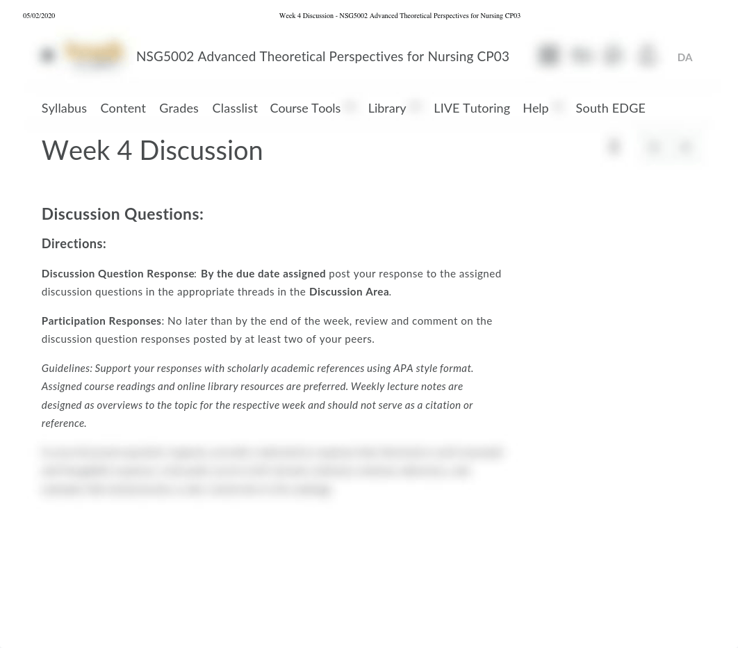 Week 4 Discussion - NSG5002 Advanced Theoretical Perspectives for Nursing CP03.pdf_daayeula40w_page1