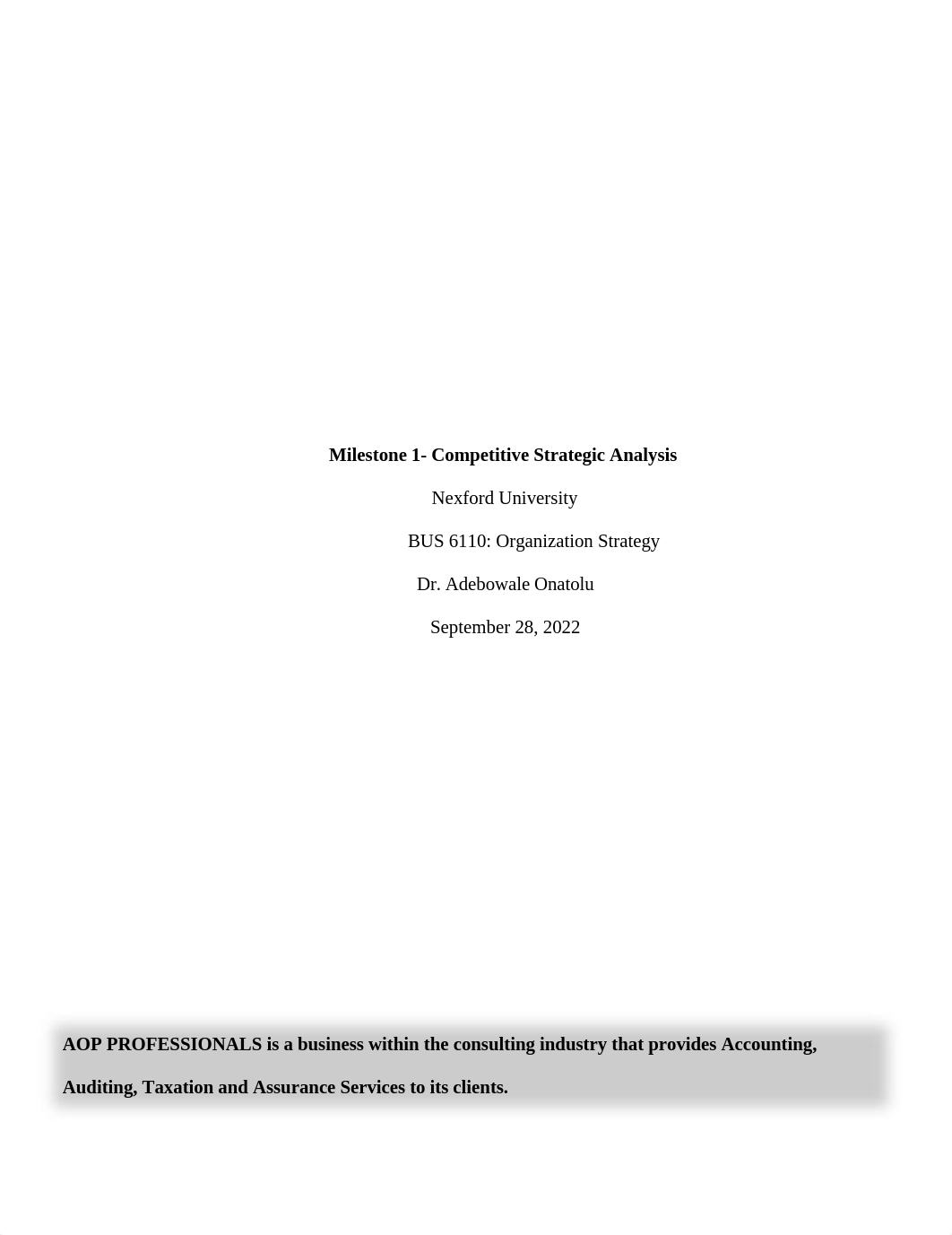 BUS 6110 MILESTONE 1- Competitive Strategic Analysis.docx_dab44dvqjcp_page1