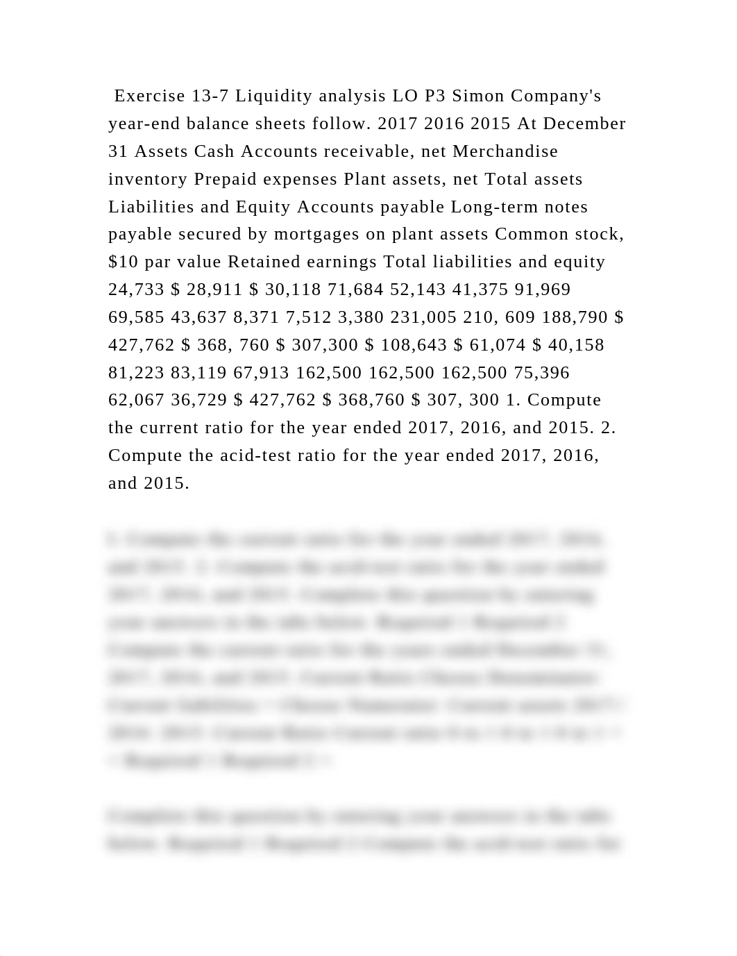 Exercise 13-7 Liquidity analysis LO P3 Simon Companys year-end balan.docx_dab9gs3d1fj_page2