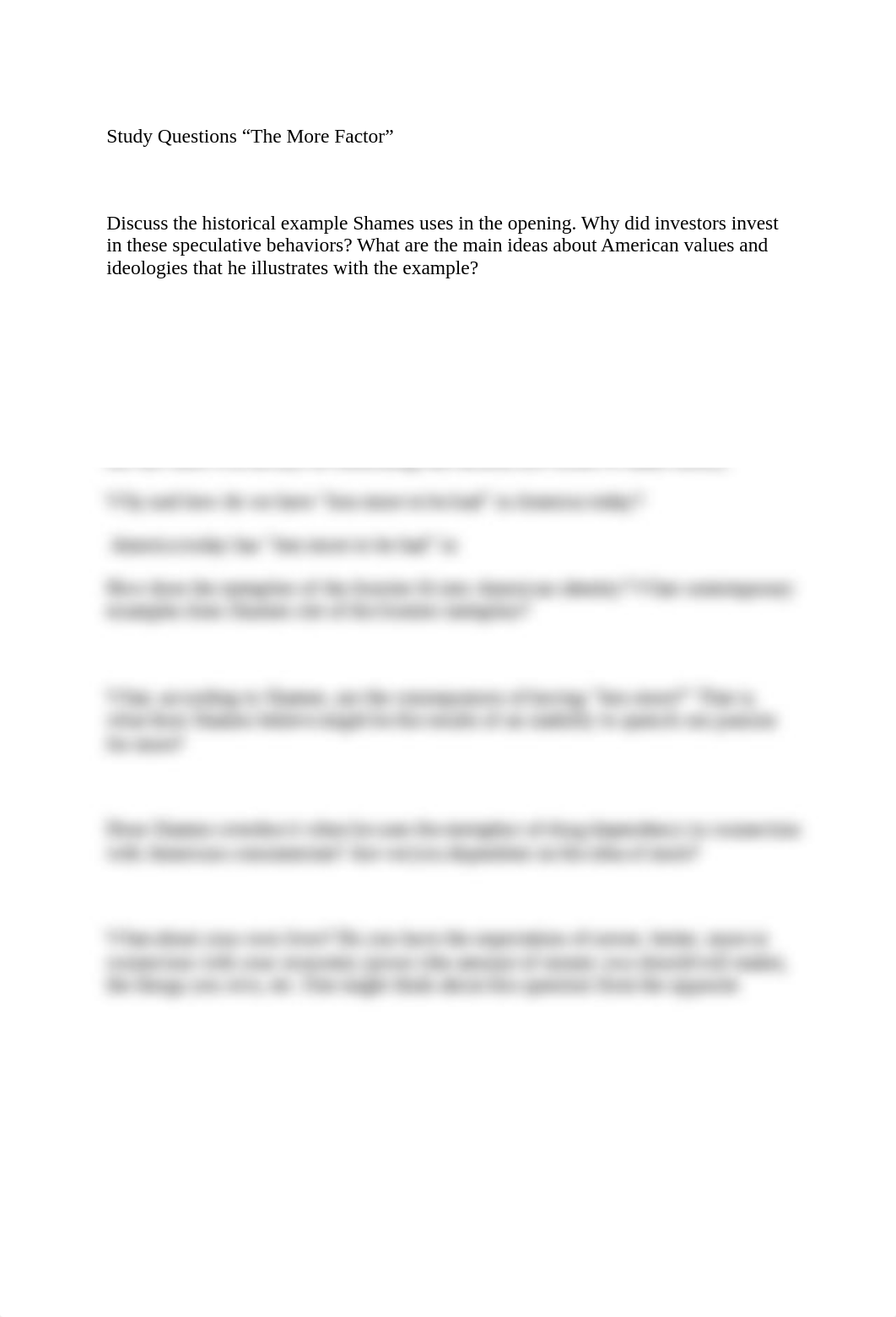 Study Questions More Factor, Science of Shopping, Signs of Shopping.docx_dac2fav7gf5_page1