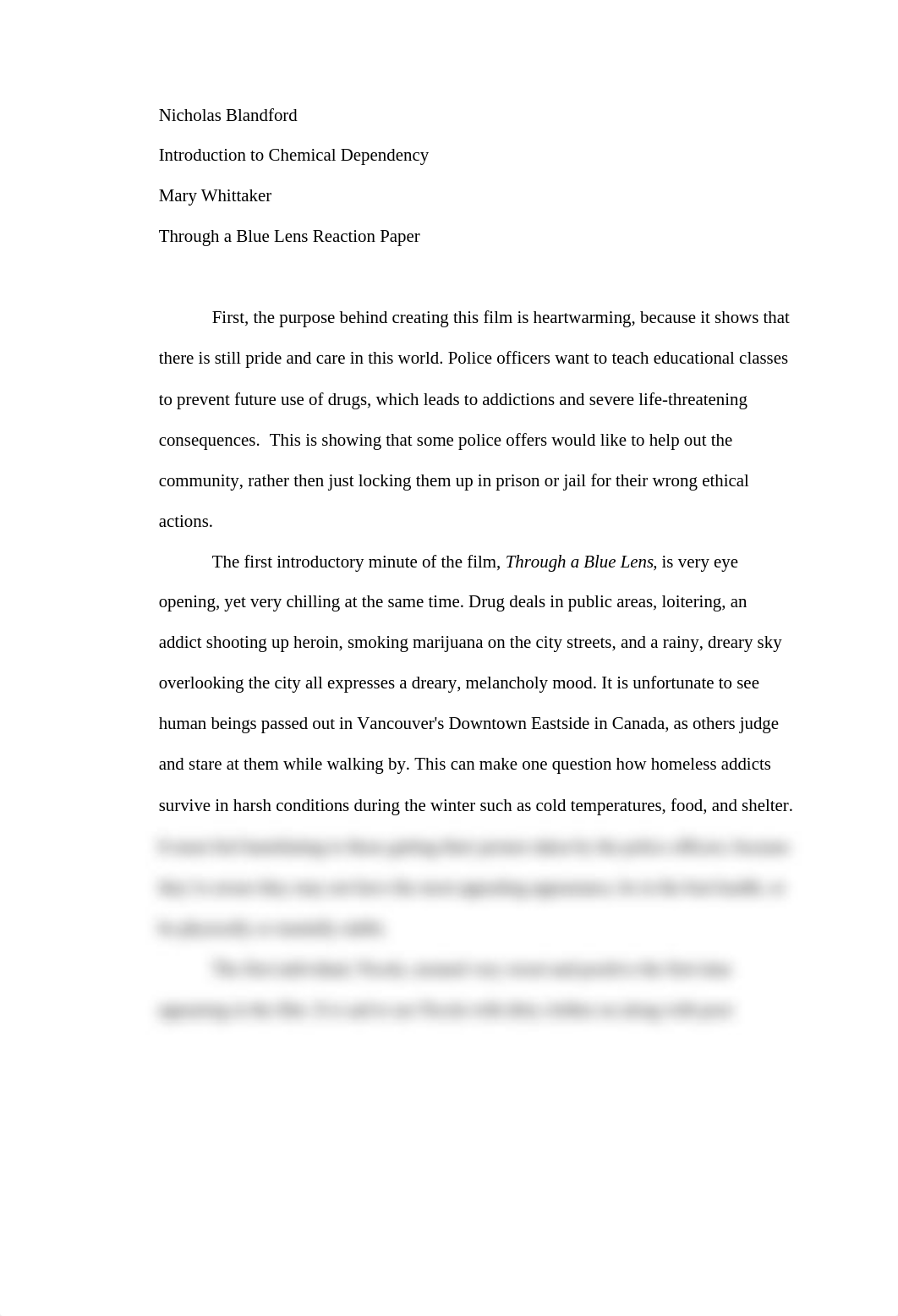 Through a Blue Lens Reaction Paper_dac2p7fqceo_page1