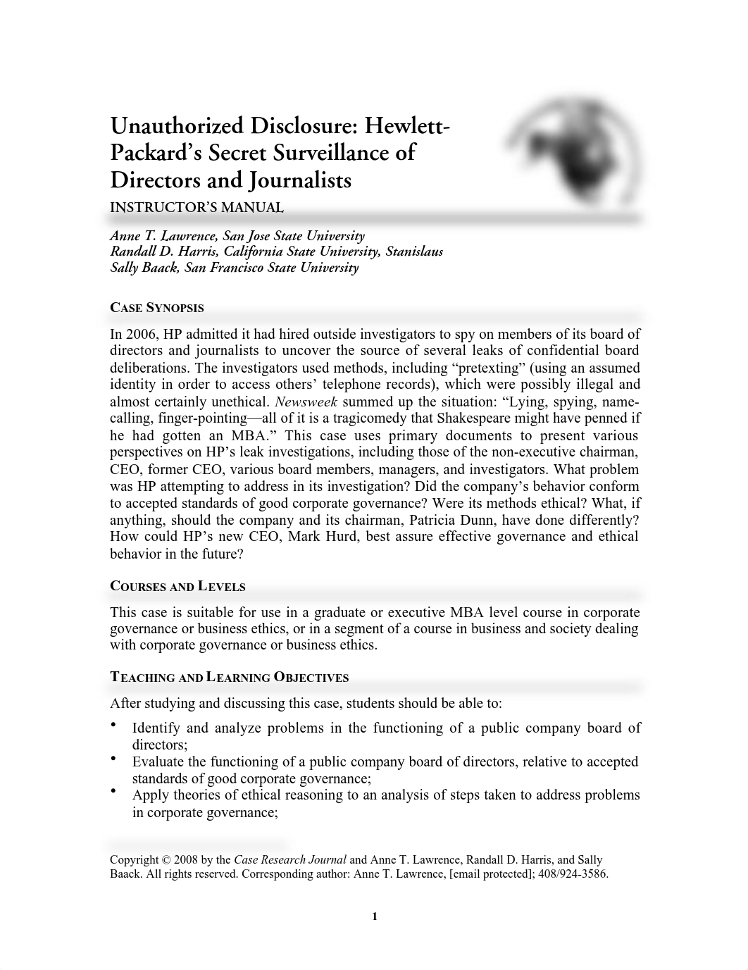 Case_24_Unauthorized_Disclosure_Hewlett_Packard_Teaching_Note.pdf_dacthjtrb9b_page1