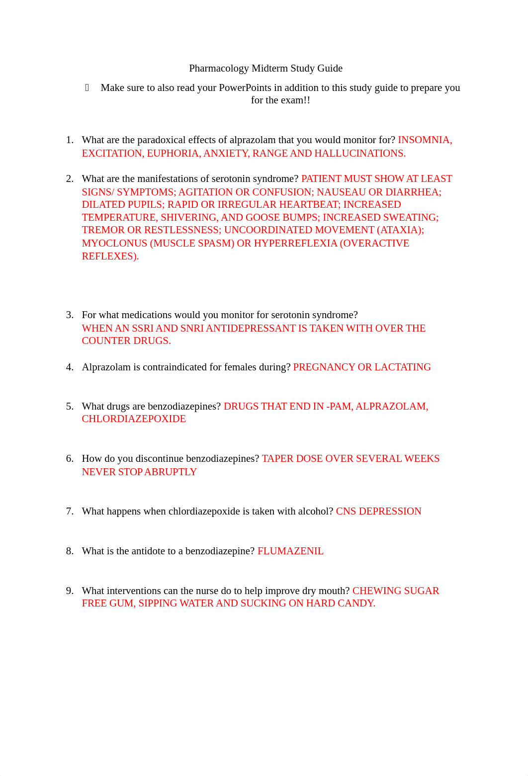 Pharmacology Midterm Study Guide.docx_dacywxw9m2j_page1