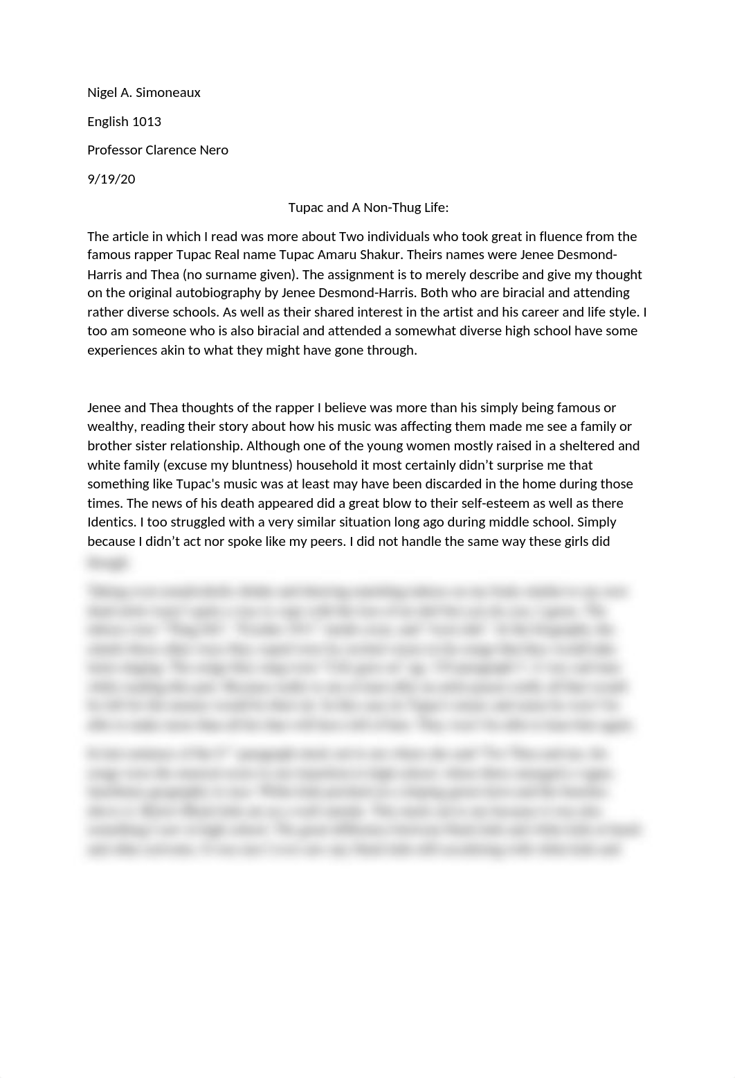 Tupac and A non-thug Life Essay.docx_dad85ytktmd_page1