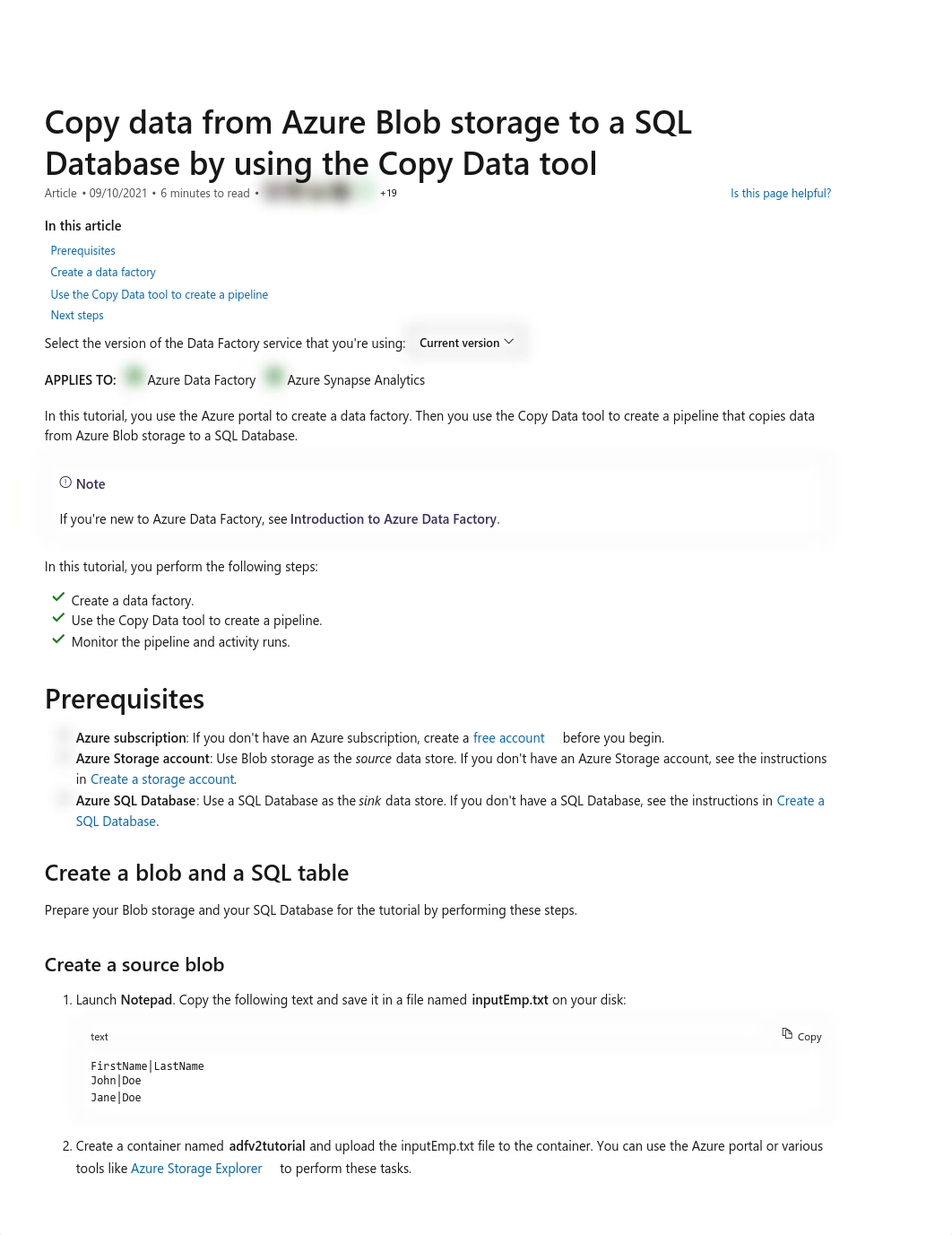 Azure Blob storage to SQL using Copy Data tool - Azure Data Factory _ Microsoft Docs.pdf_dadi3e7wua0_page1