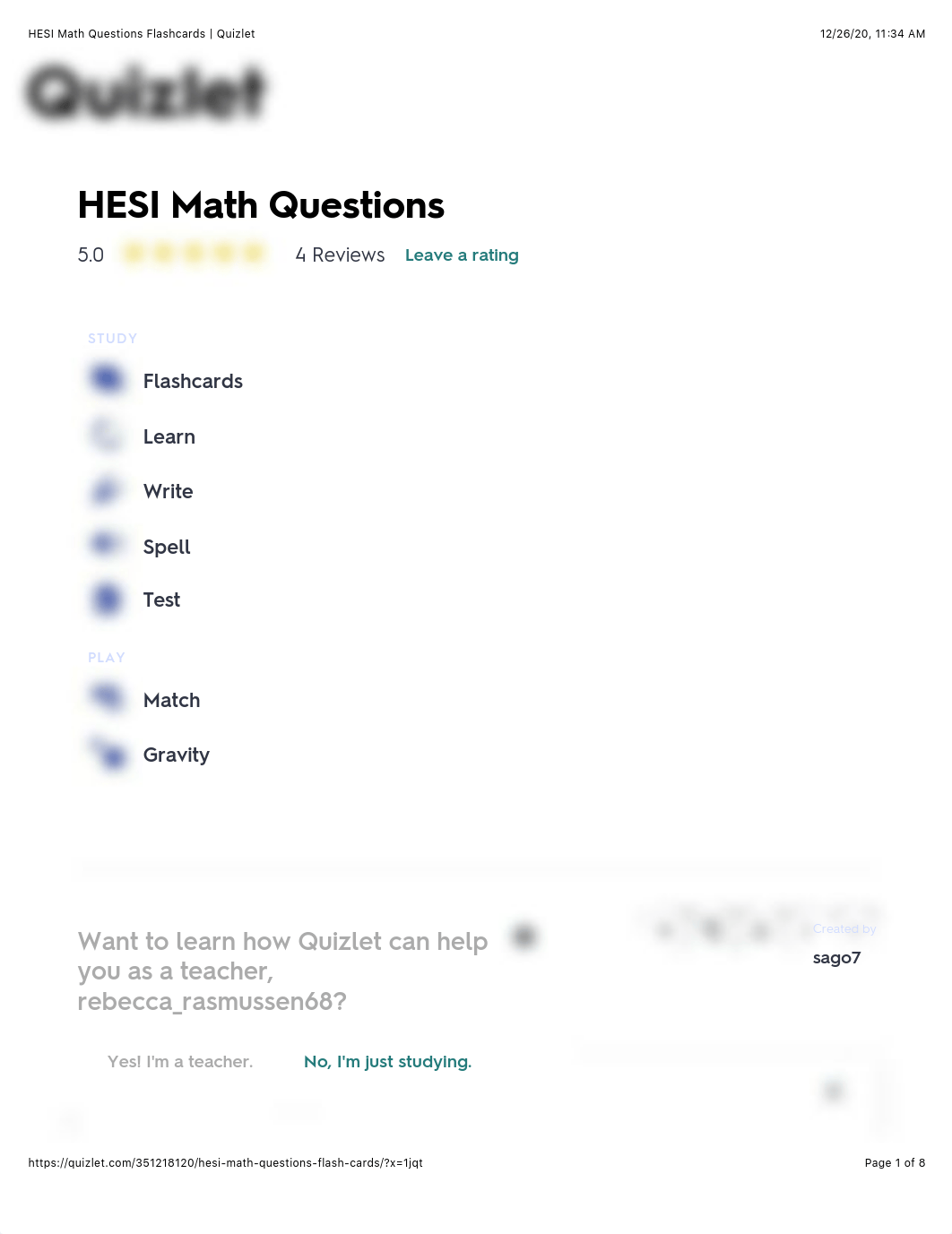 HESI Math Questions Flashcards | Quizlet.pdf_dadslisjgzn_page1