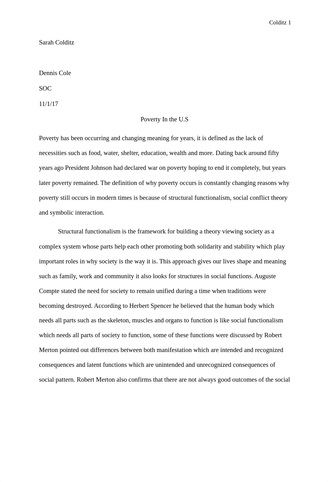 Sociology Poverty Essay Example (Grade received A)_daefbk44skp_page1