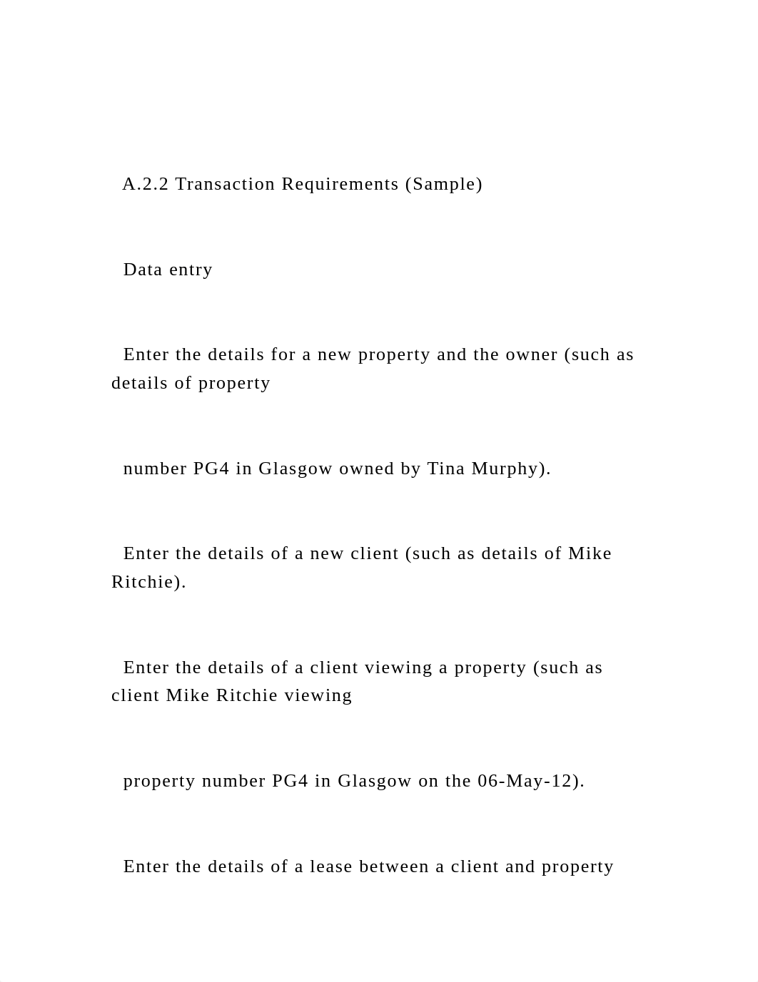 A.2.2 Transaction Requirements (Sample)   Data entry   .docx_daembsgah2n_page2