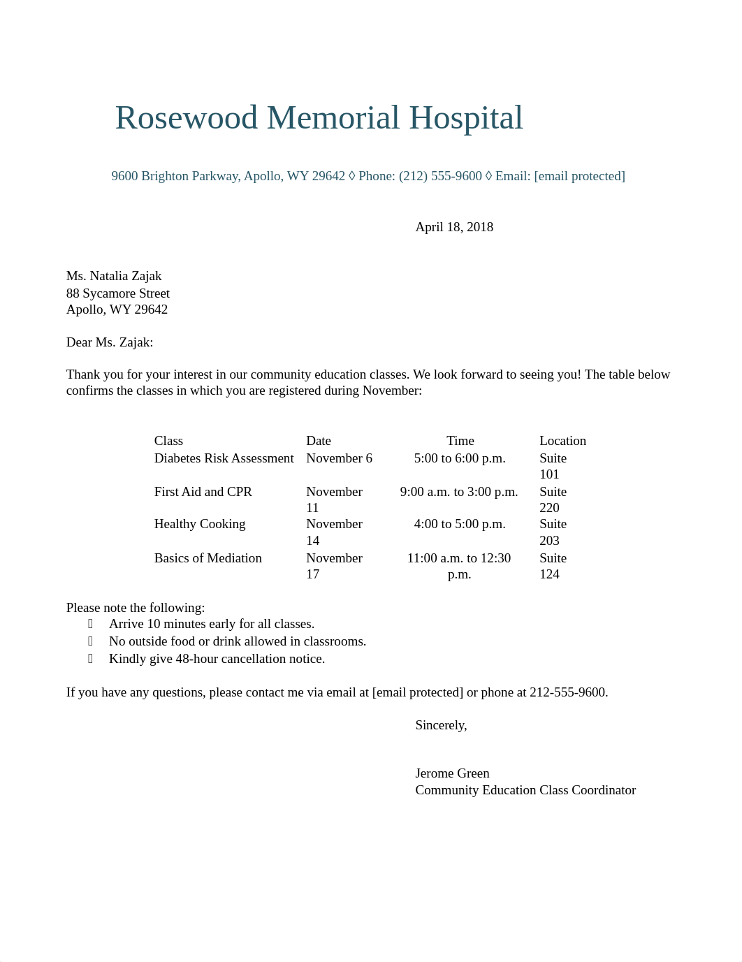 Lab 3-2 Rosewood Confirmation Letter.docx_daentnrj32d_page1