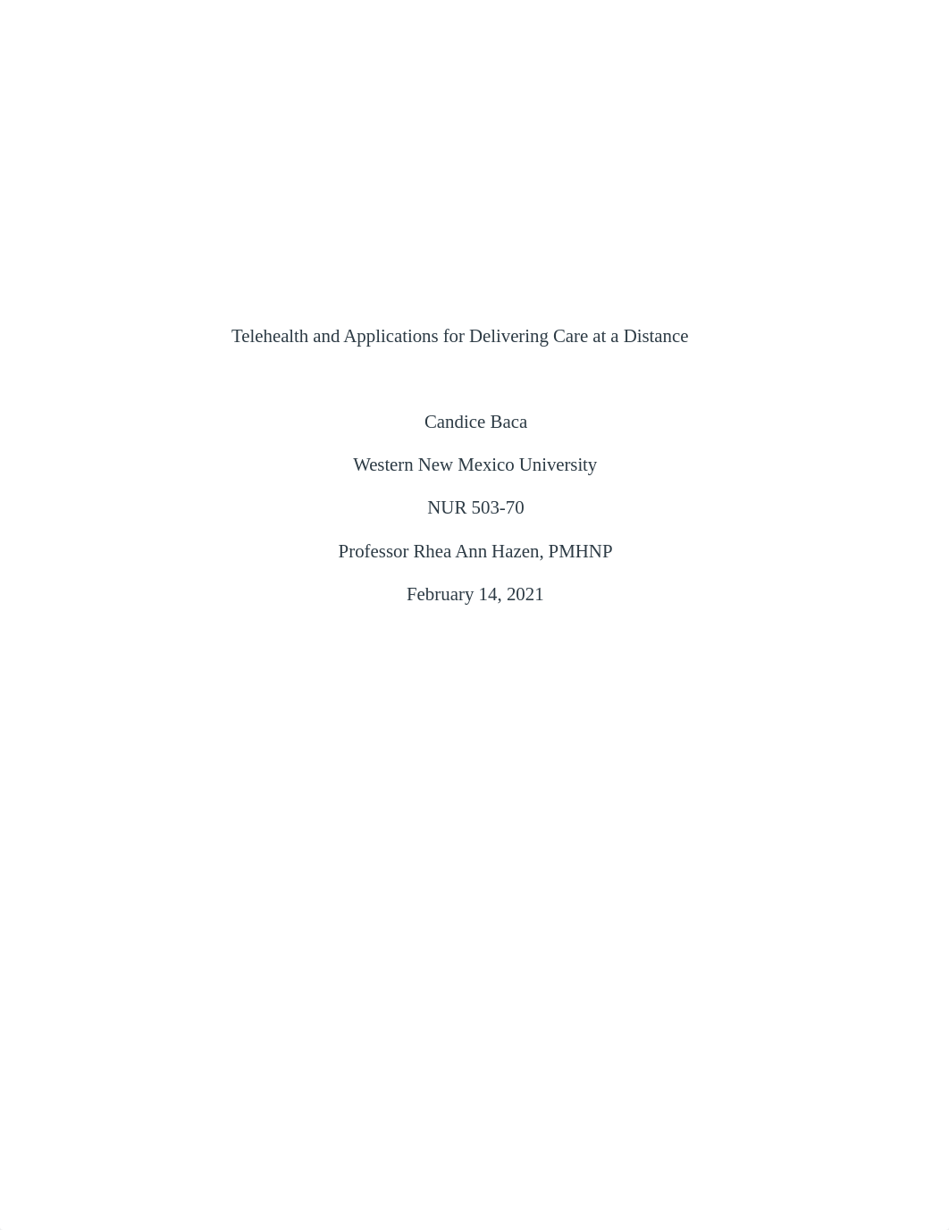 Telehealth and Applications for Delivering Care at a Distance.docx_daerzpndqg4_page1