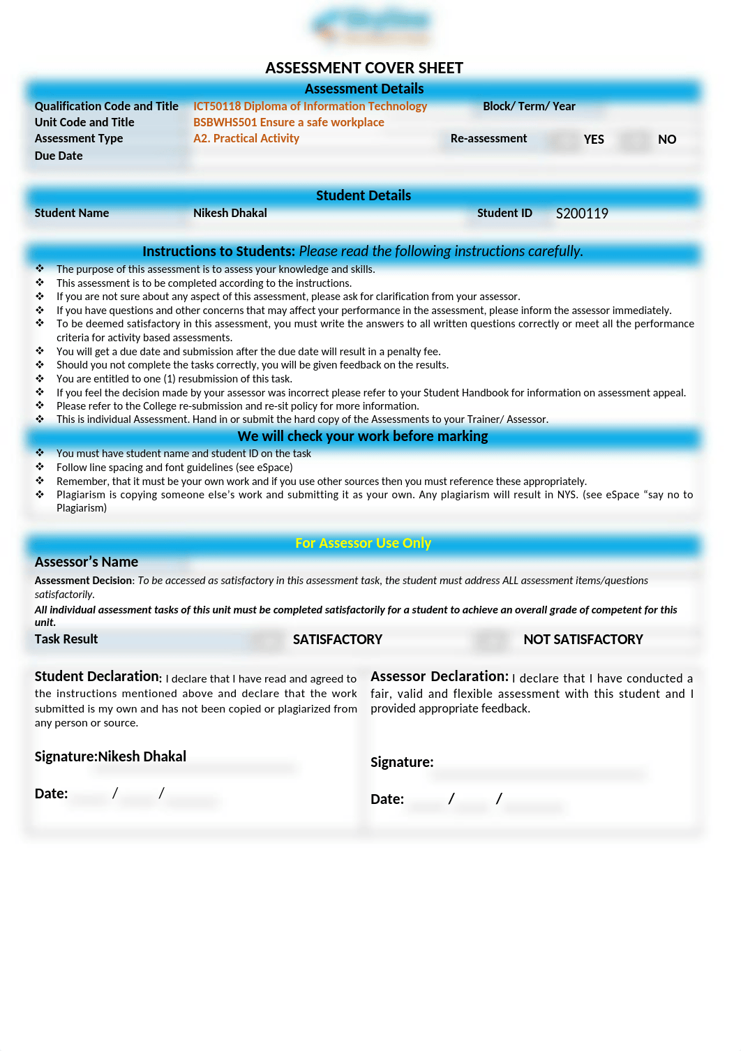 BSBWHS501_Assessment 2_Practical Activity.docx_daexyjq24ll_page1