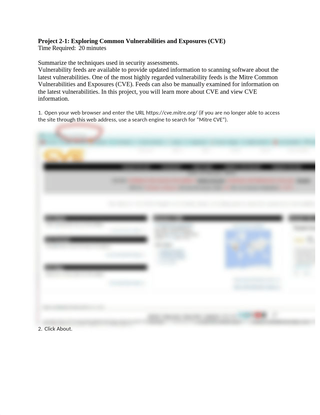 CIS 2350C 2-1 Hands-On  Project Exploring Common Vulnerabilities and Exposures (CVE).docx_daezu674pvu_page1