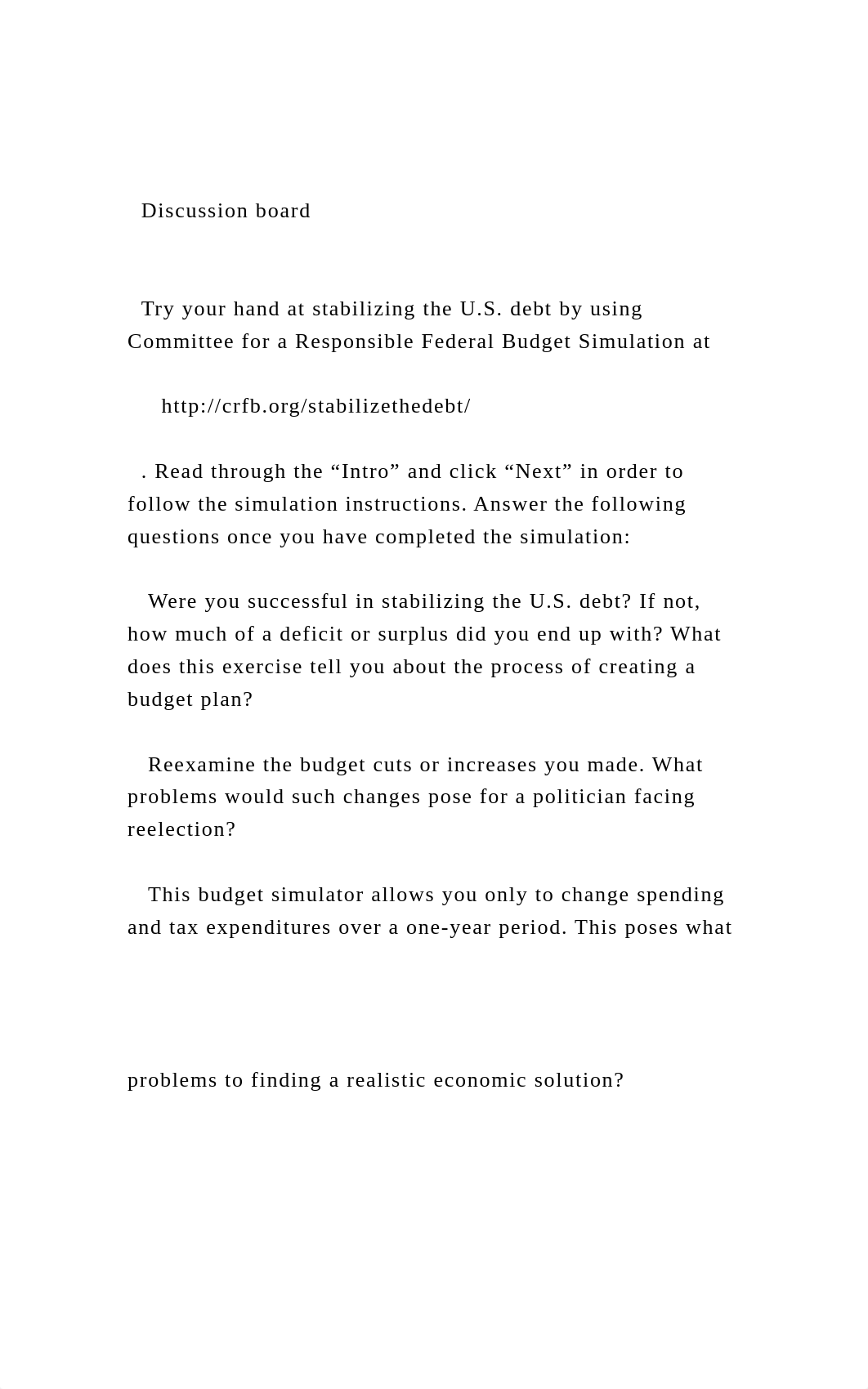 Discussion board   Try your hand at stabilizing the U.S. de.docx_dafd77dkf4h_page1