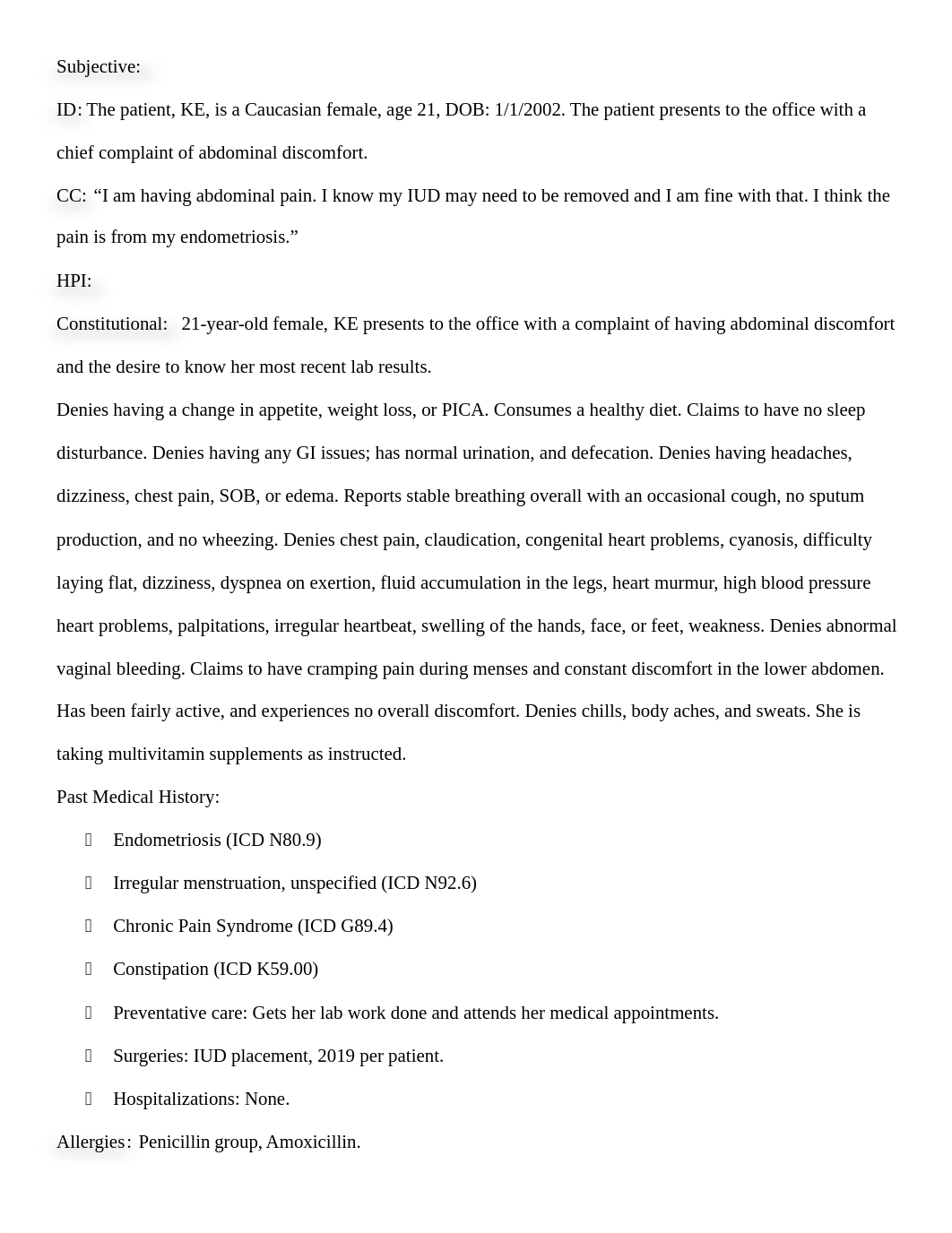 GYNECOLOGY SOAP Note - FNP 594 - Week 4 - Lankford - Final Revision.docx_dafdaonpn06_page2