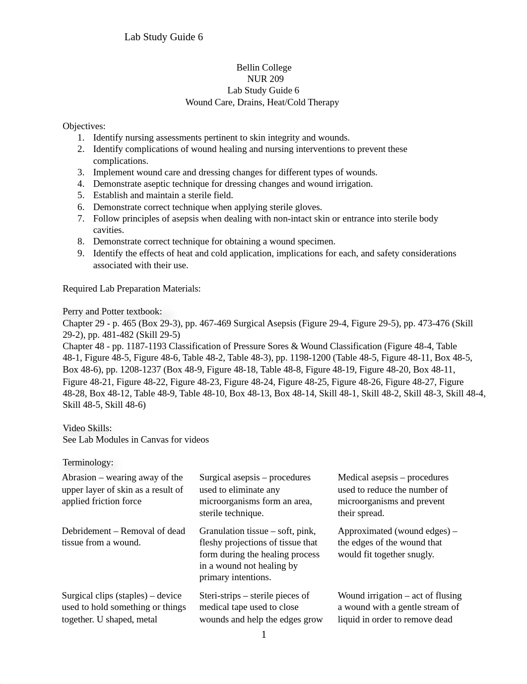 06 Lab Wound Care, Sterile Technique, Drains, Heat Cold Therapy.doc_dafn6gcvthb_page1