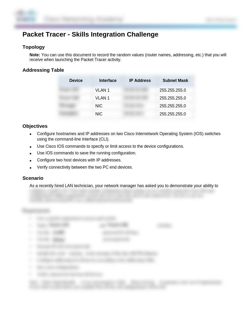 1.3.1.3 Packet Tracer - Skills Integration Challenge Instructions_dafuu9526db_page1