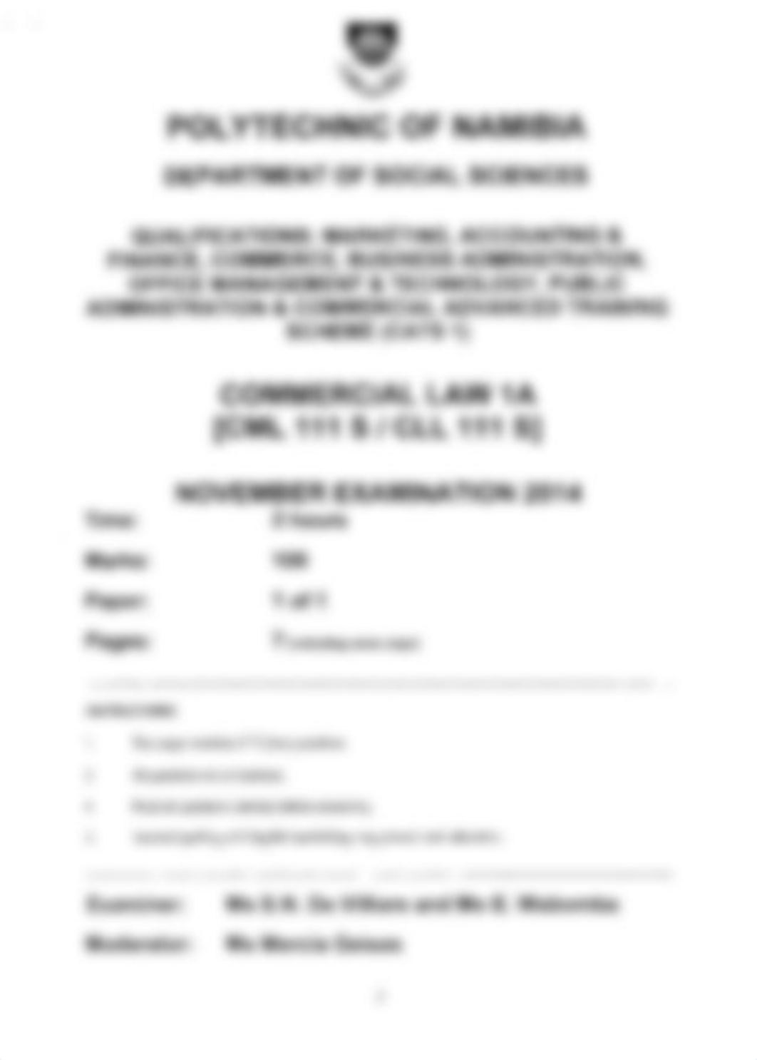 CML111S - CLL111S - Commercial Law 1A - 1st Opportunity - November 2014.pdf_dafvqtlzazv_page1