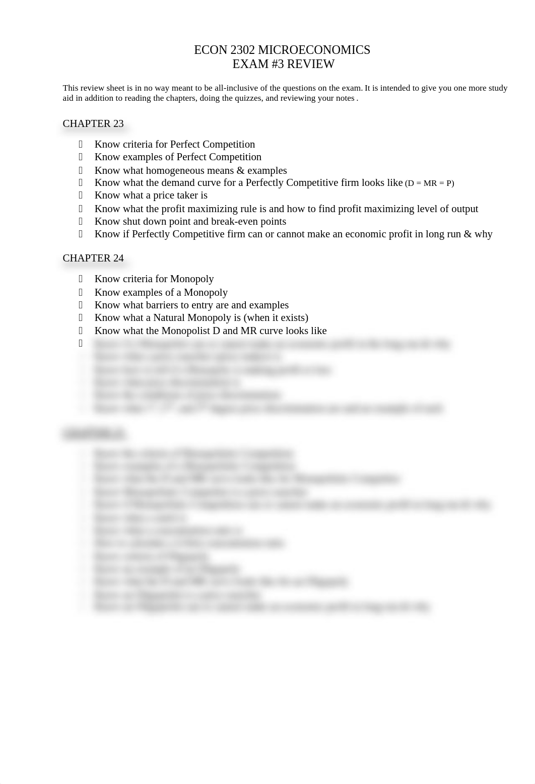 Econ 2302 Microeconomics Exam 3 Review Sheet.pdf_dag0wt1wxit_page1