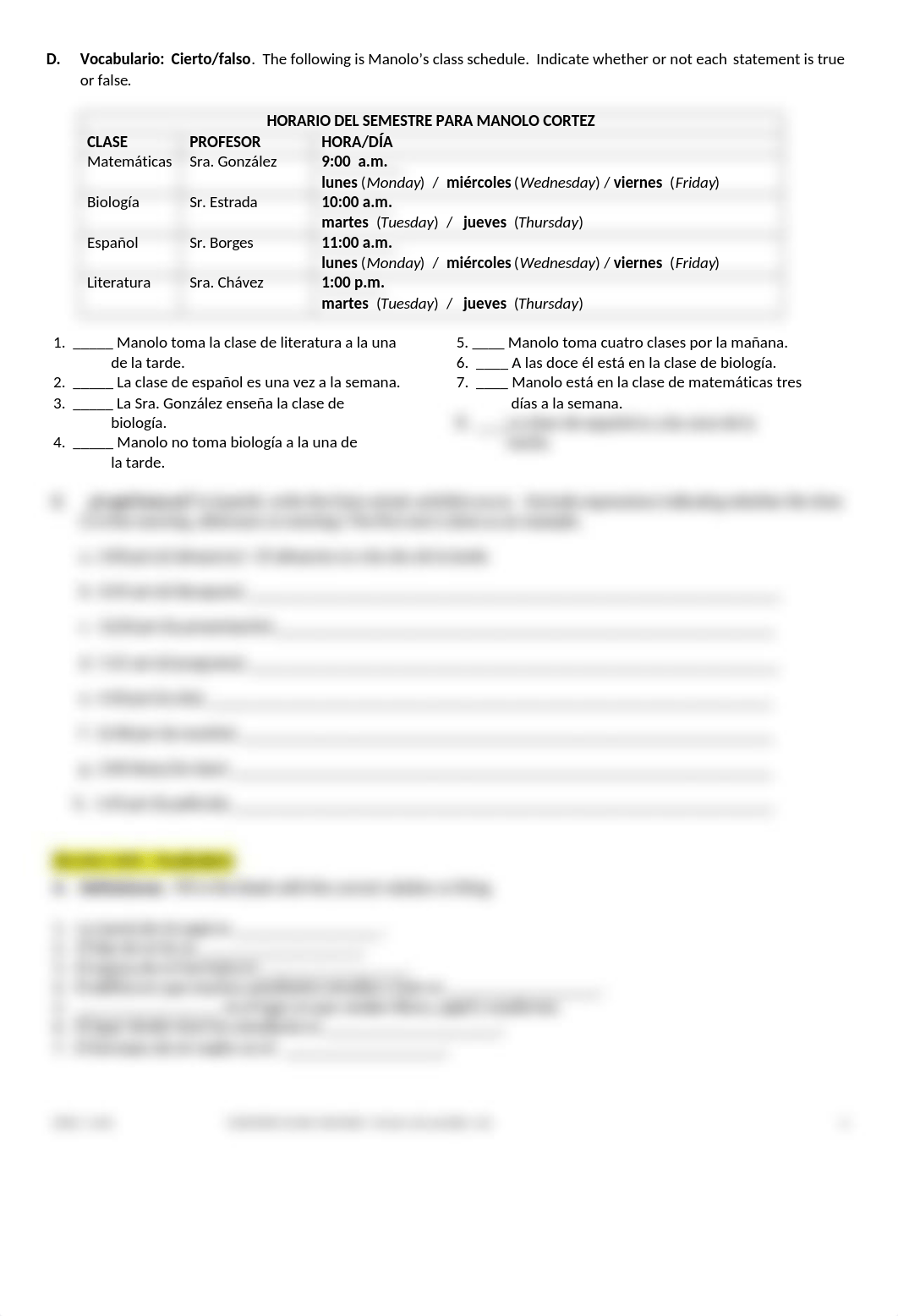 B. SPAN 1441 - MIDTERM EXAM REVIEW  - Puntos 11e .docx_dag4pvtfpcs_page2