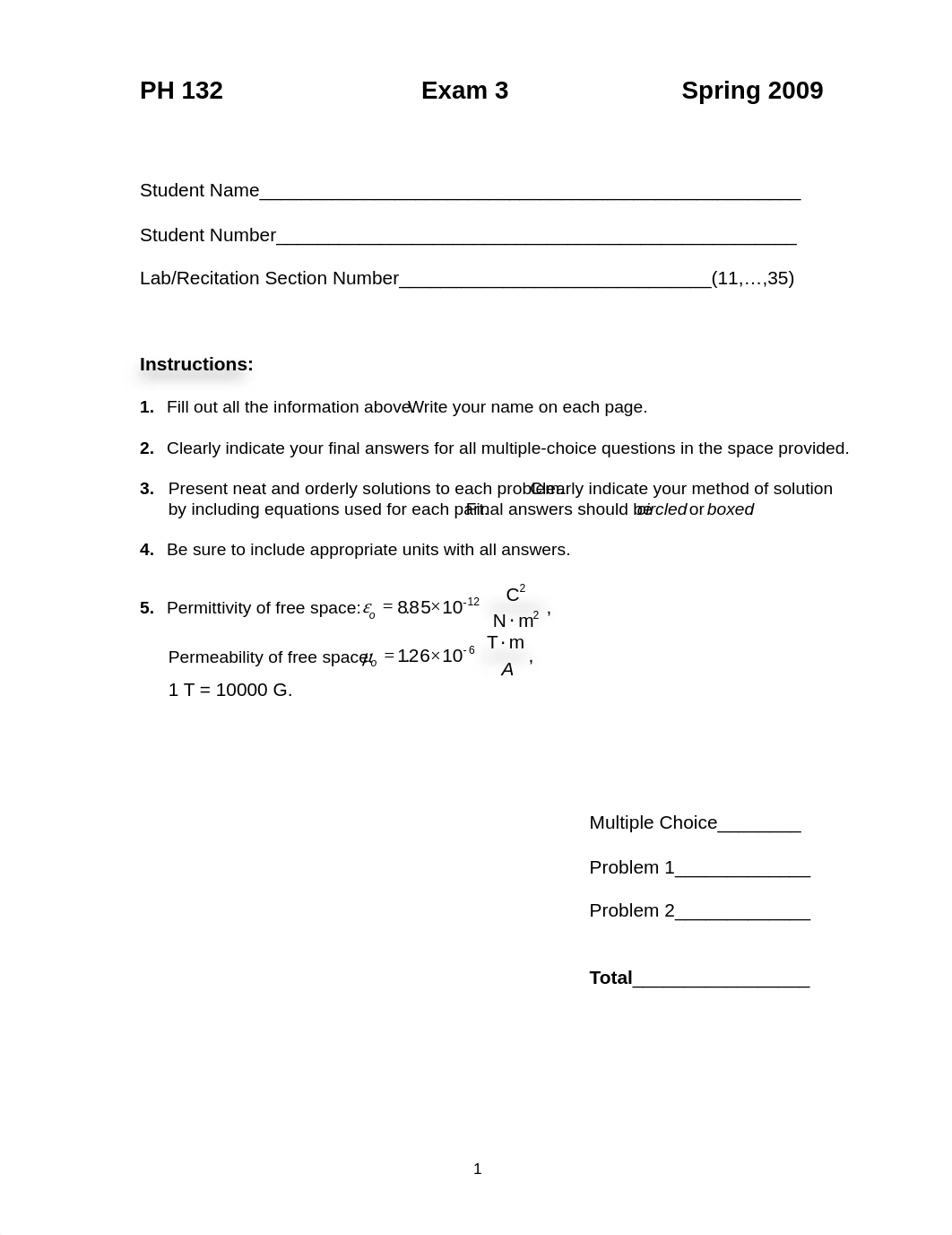 PH 132 Exam 3 Spring 2009_dagbs6hnuxq_page1