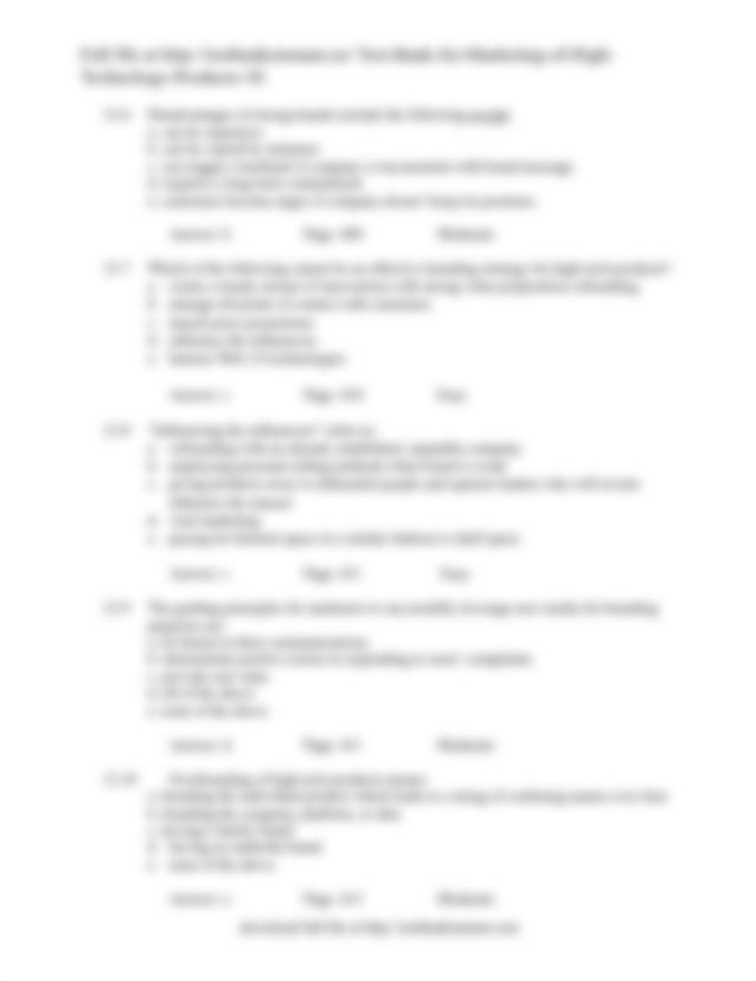 Test Bank for Marketing of High Technology Products 3E.doc_dageh7fzhay_page2