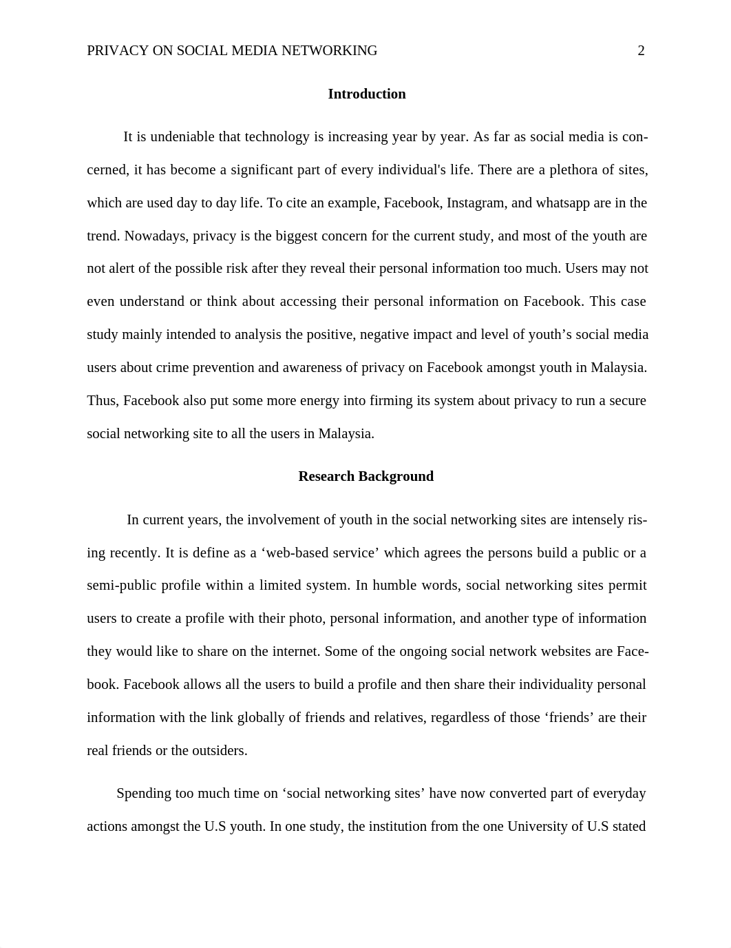 Privacy on Social Media Networking(Case Study) 2.docx_dagfjnd1qkv_page2