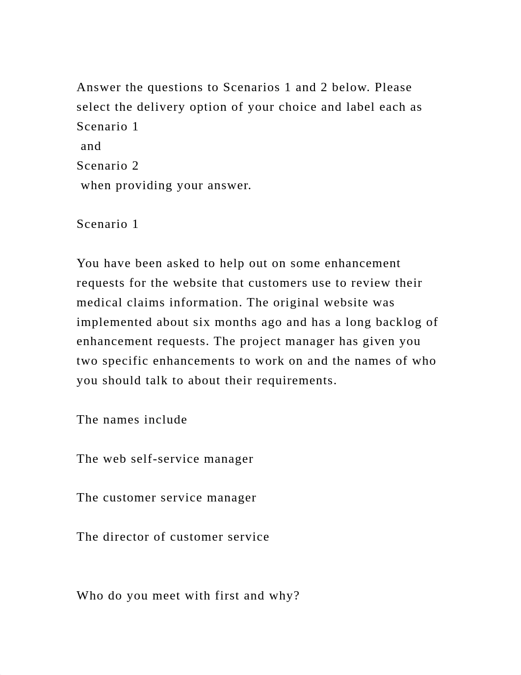 Answer the questions to Scenarios 1 and 2 below. Please select the d.docx_daguchiq3mi_page2