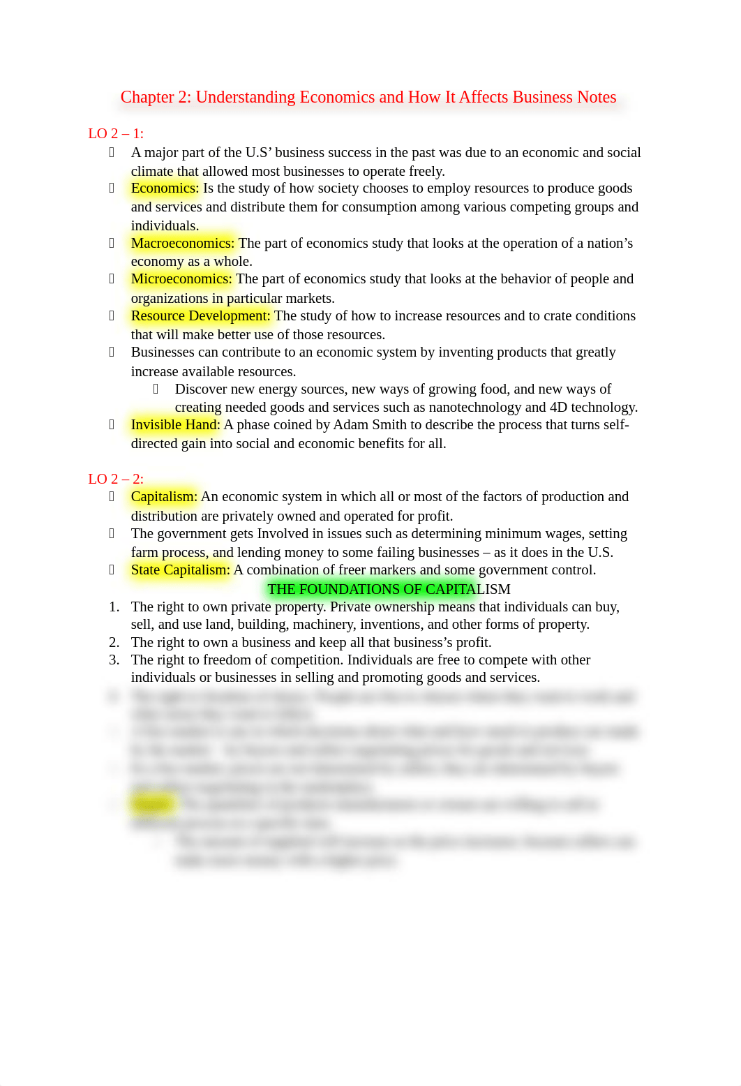 Chapter 2- Understanding Economics and How It Affects Business Notes_daha6lu5vzy_page1