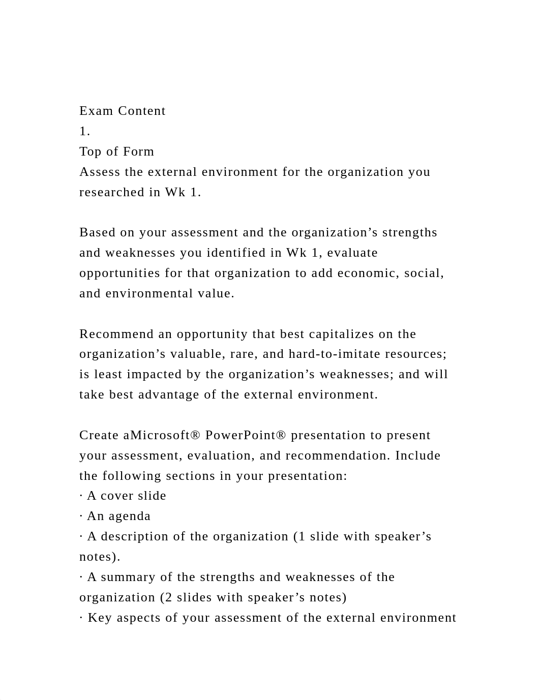 Exam Content1. Top of FormAssess the external environment fo.docx_dai6vdl92qd_page2