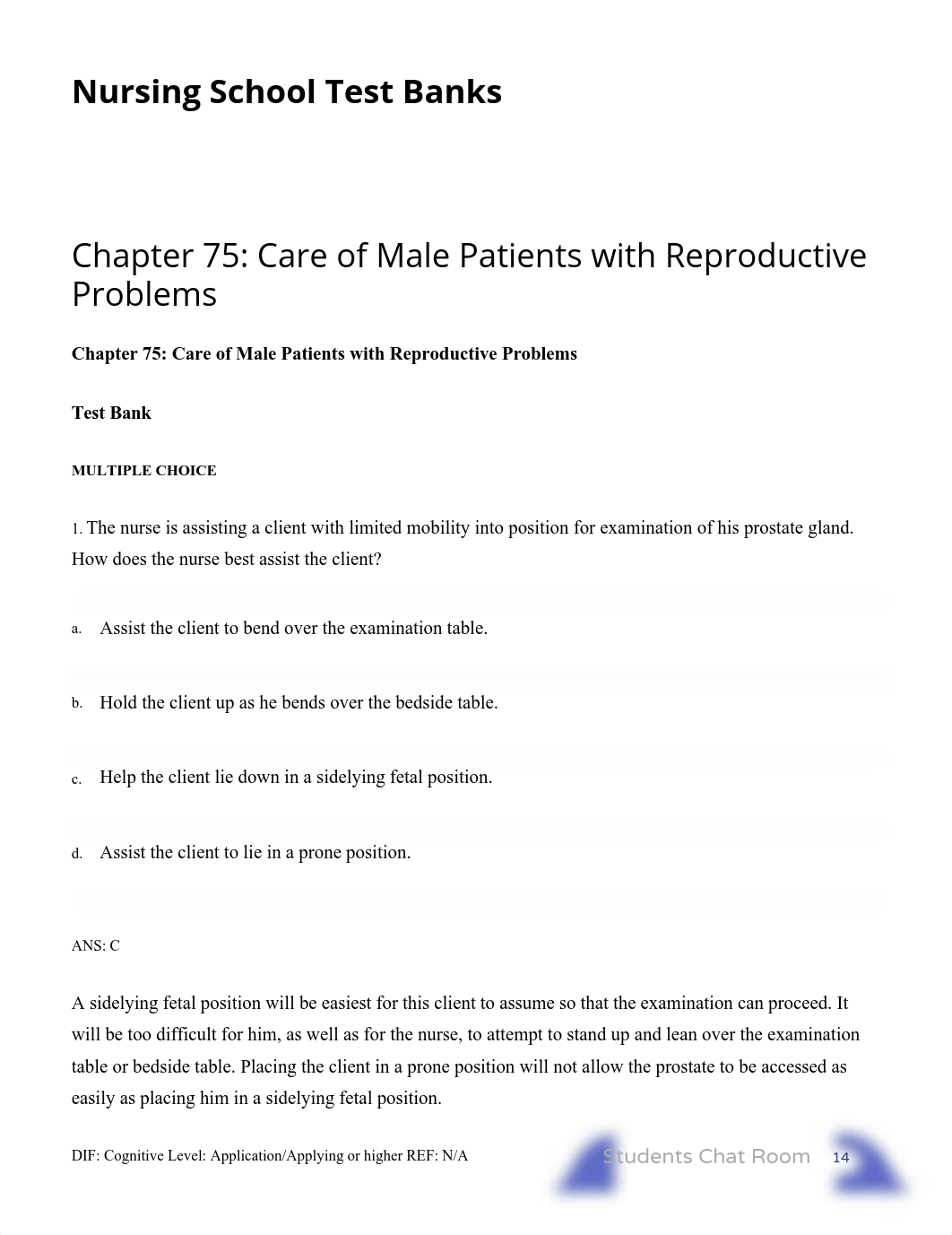 Chapter 75_ Care of Male Patients with Reproductive Problems _ Nursing School Test Banks.pdf_dai7f2cs6vi_page1