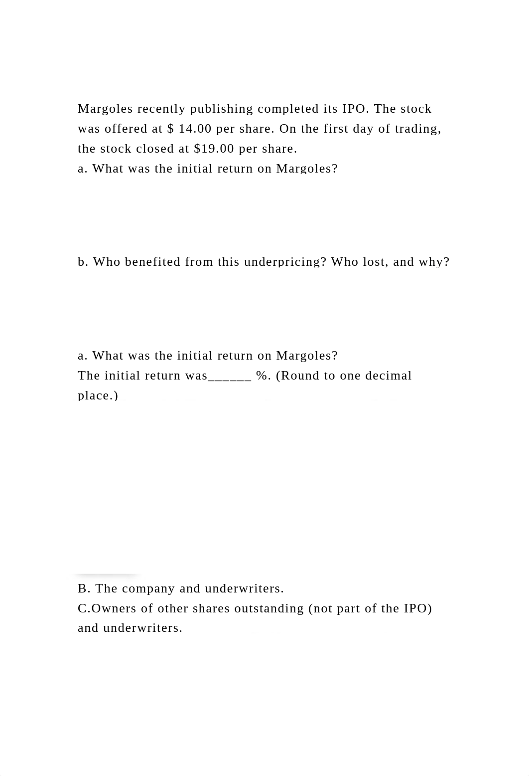 Margoles recently publishing completed its IPO. The stock was offe.docx_daitc3a2y24_page2