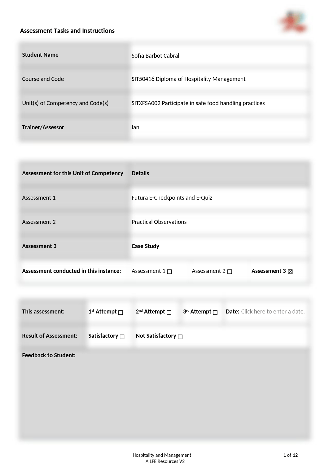 SITXFSA002 AT 3 Case Study Sofi.docx_daiysv911l8_page1