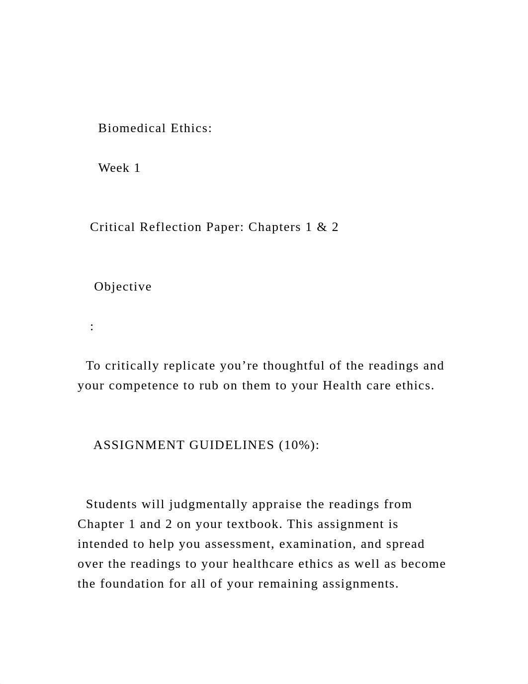 Biomedical Ethics         Week 1       Critical Refle.docx_daj29gi8cda_page2