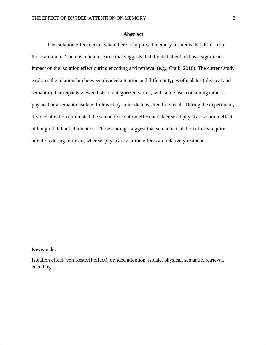 The Effect of Divided Attention on the Isolation Effect During Retrieval.docx_daj3308kn9m_page2