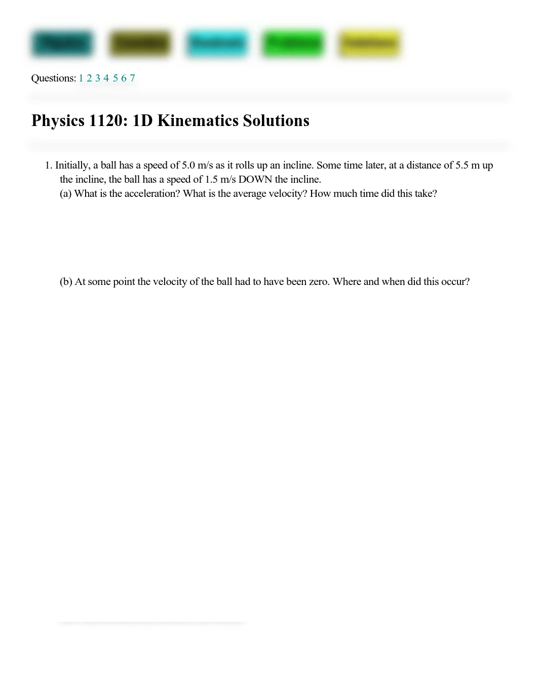 PHYS 1120 1D Kinematics Solutions.pdf_daj8oz11fwh_page1